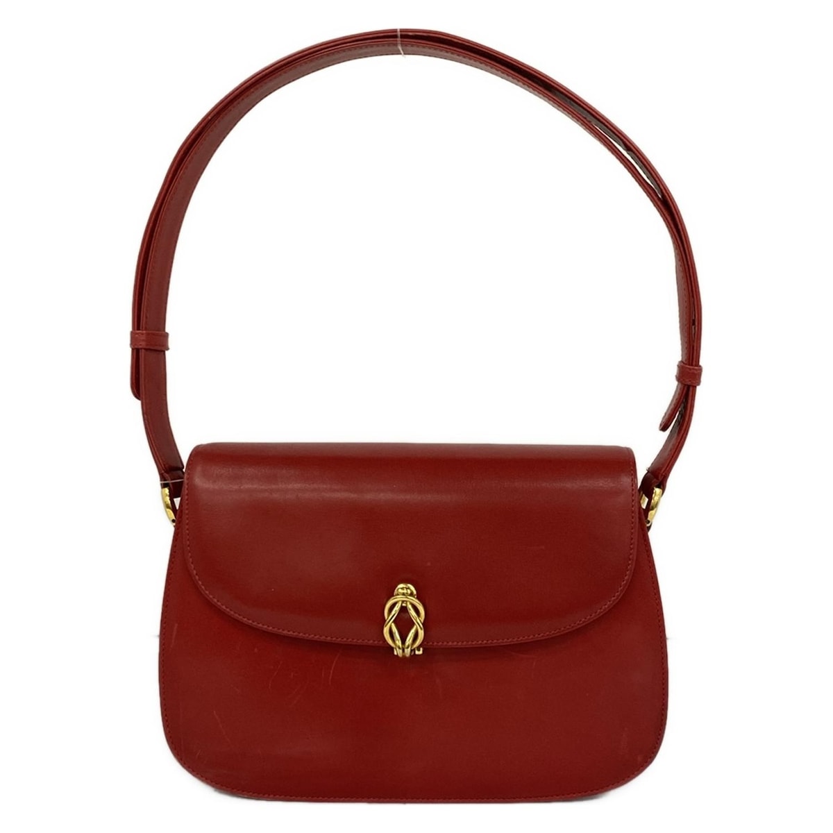 【新着】【中古】GUCCI(グッチ) オールドグッチ ショルダーバッグ レッド レザー