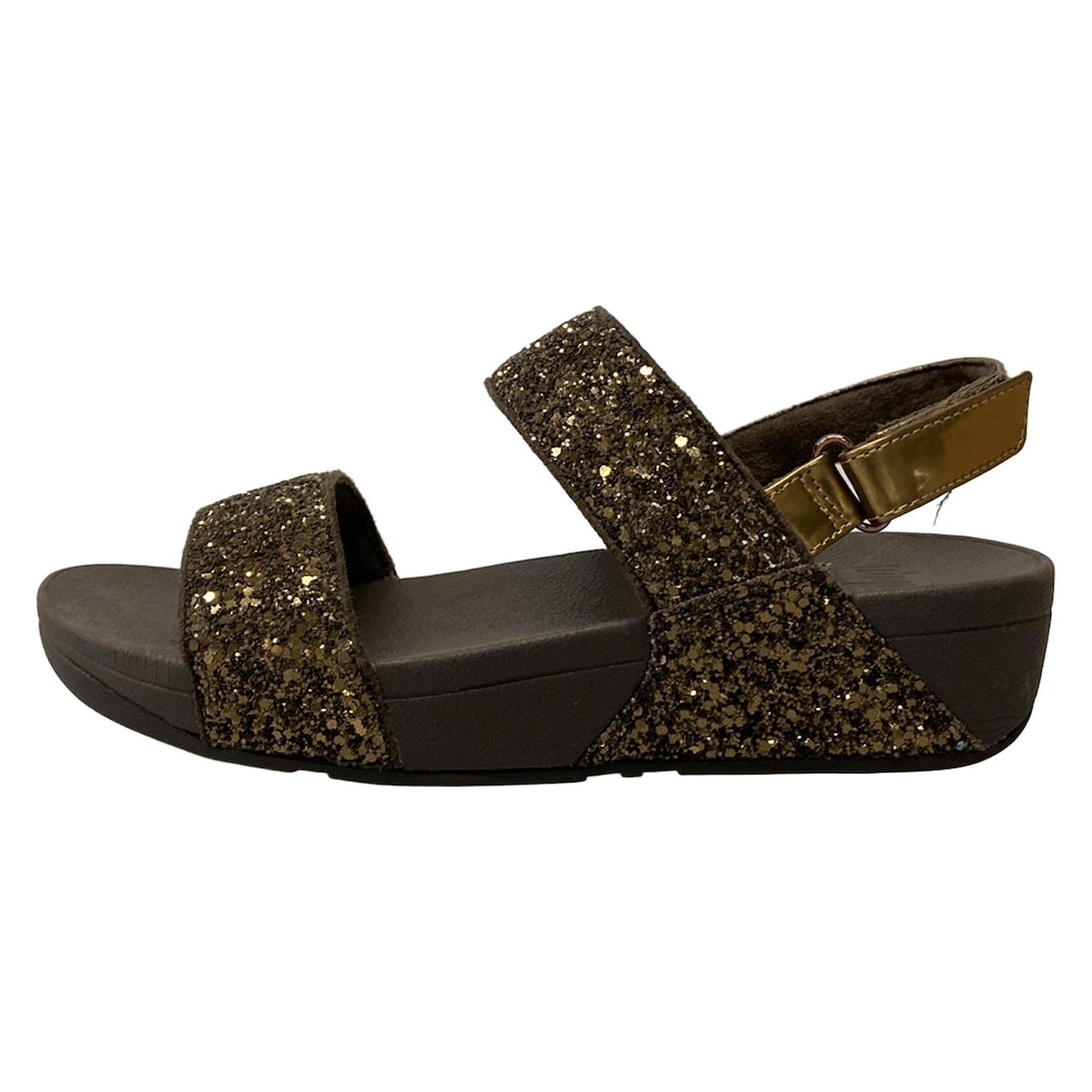 【新着】【中古】Fitflop(フィットフロップ) サンダル ウェッジソール ブロンズ×ダークブラウン