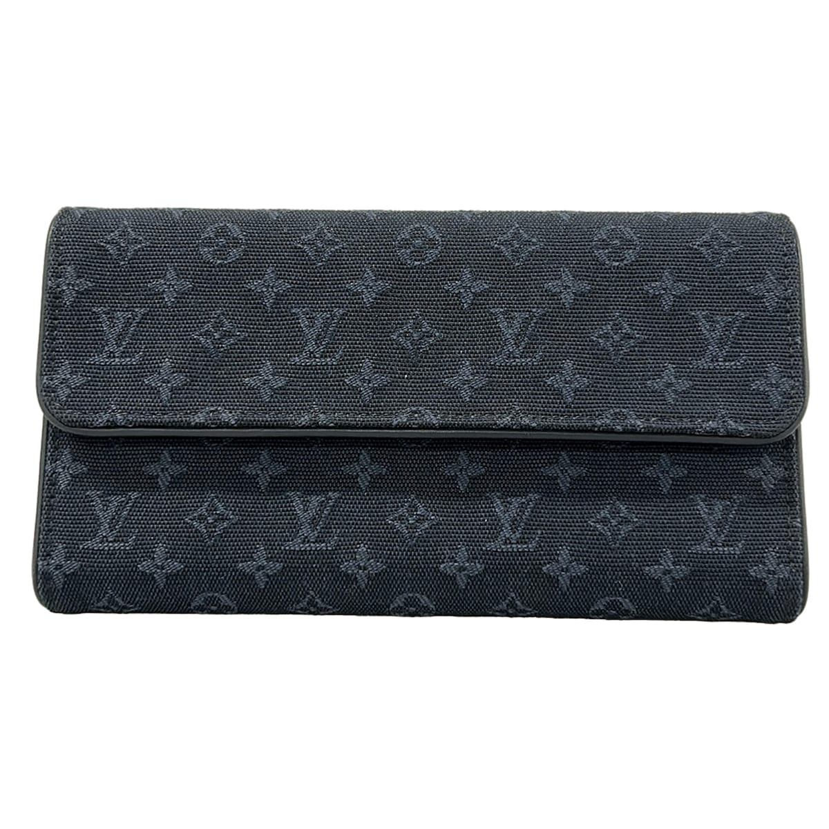 【中古】LOUIS VUITTON(ルイヴィトン) ポルトトレゾールインターナショナル 長紙入れ TST青み