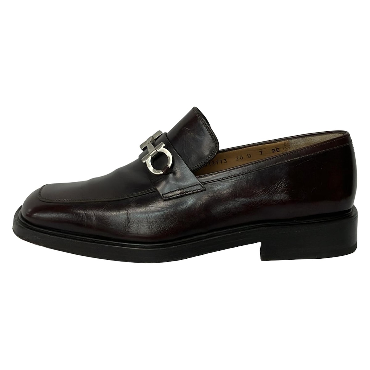 【新着】【中古】FERRAGAMO/SalvatoreFerragamo(サルバトーレフェラガモ) ローファー ガンチーニ ダークブラウン レザー - 商品メイン画像