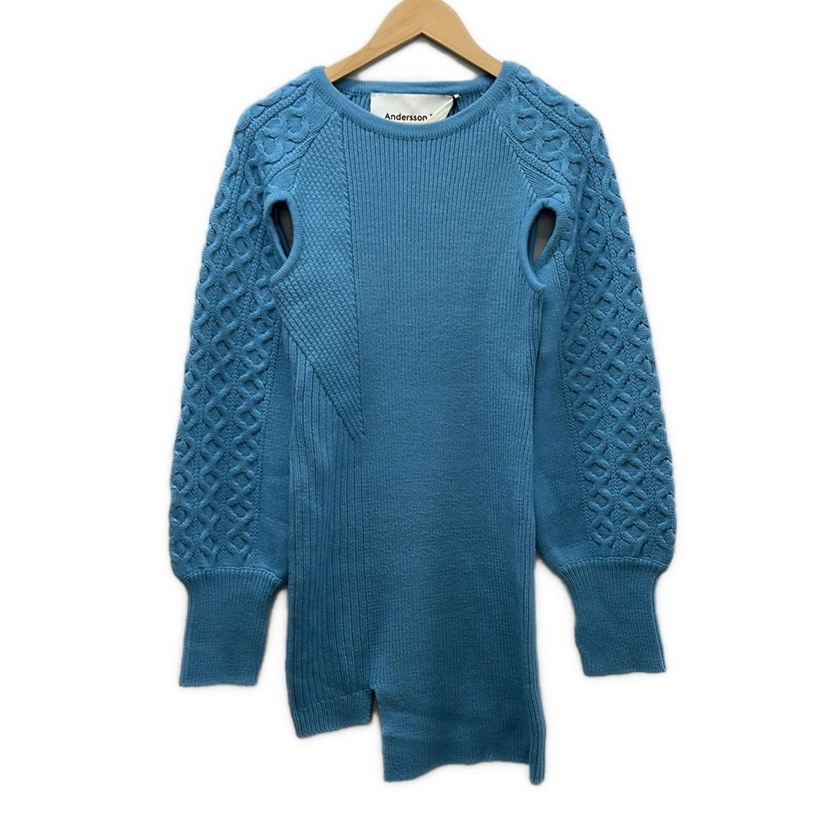 【新着】【中古】Andersson Bell(アンダースンベル) ワンピース クルーネック/長袖/ミニ/ニット ブルー 11,928円