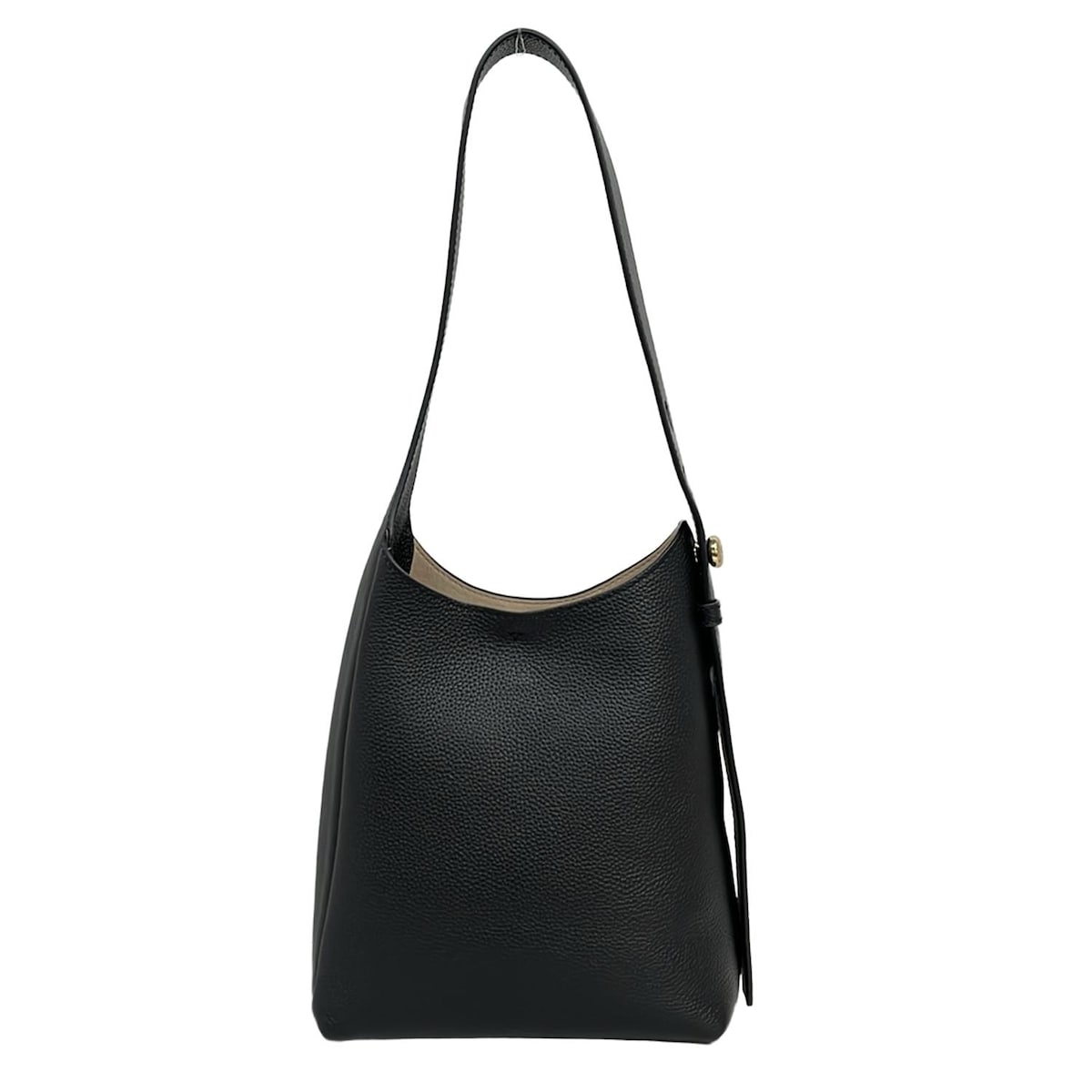 【新着】【中古】TORY BURCH(トリーバーチ) ロミー スモール ホーボーバッグ ショルダーバッグ 黒 レザー