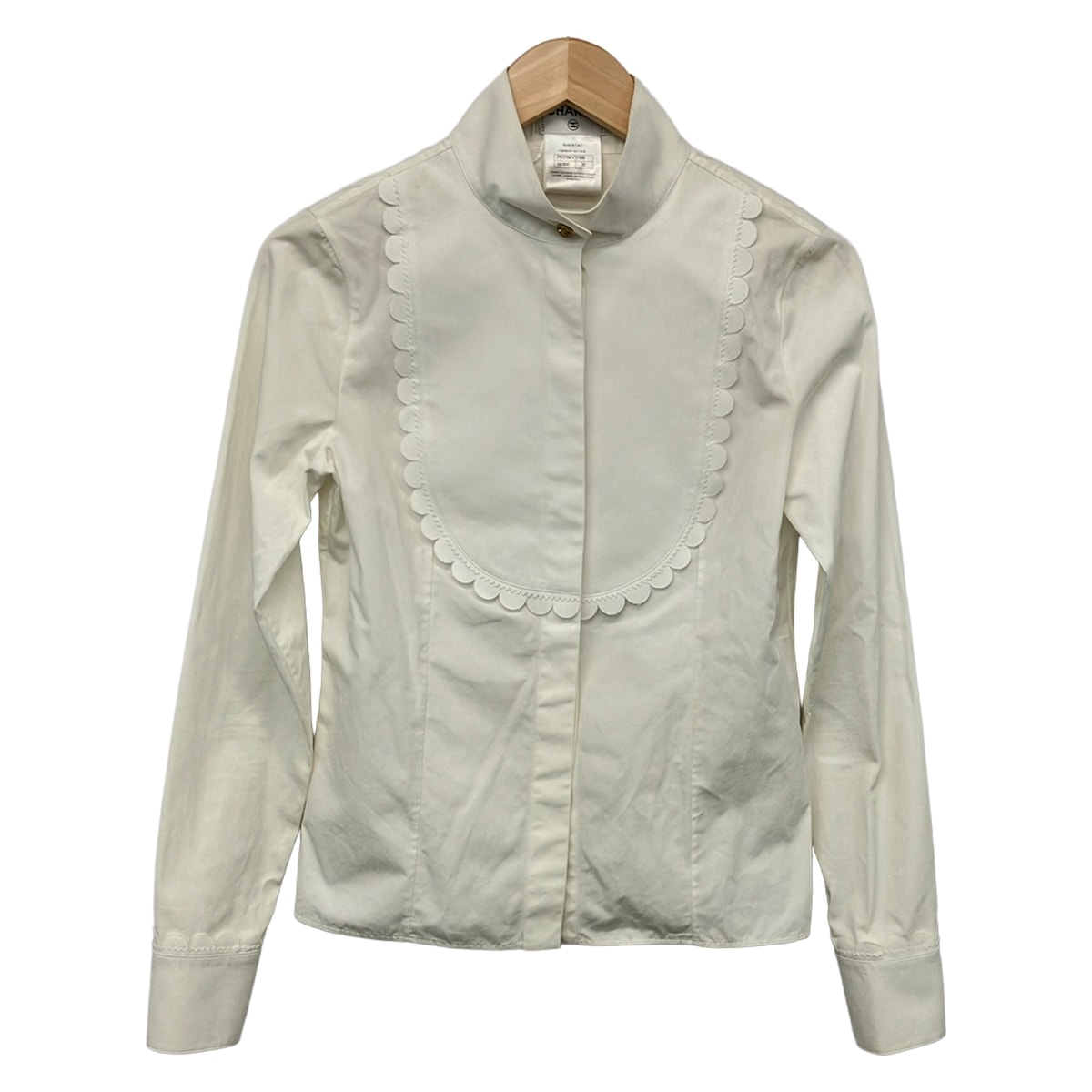 【中古】CHANEL(シャネル) 長袖シャツブラウス 2015年 アイボリー｜ブランディア　店