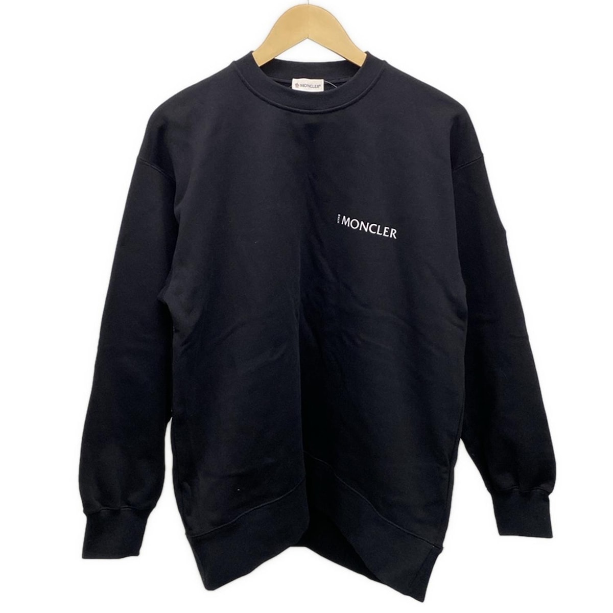【新着】【中古】MONCLER(モンクレール) SWEATSHIRT トレーナー 長袖 黒×白