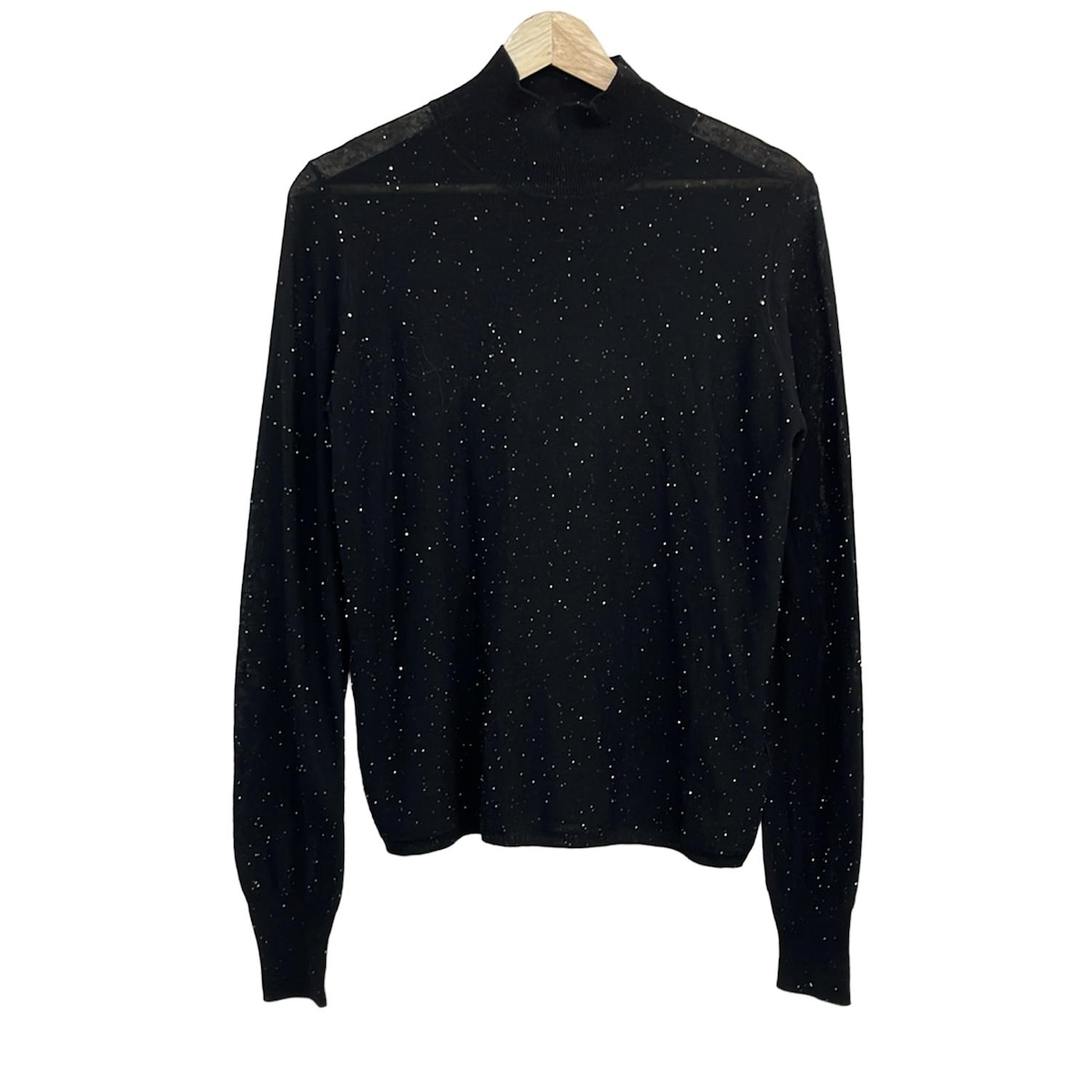 【新着】【中古】SA VILLE / SA VIE(サヴィルサヴィ) 長袖セーター ハイネック/スパンコール 黒