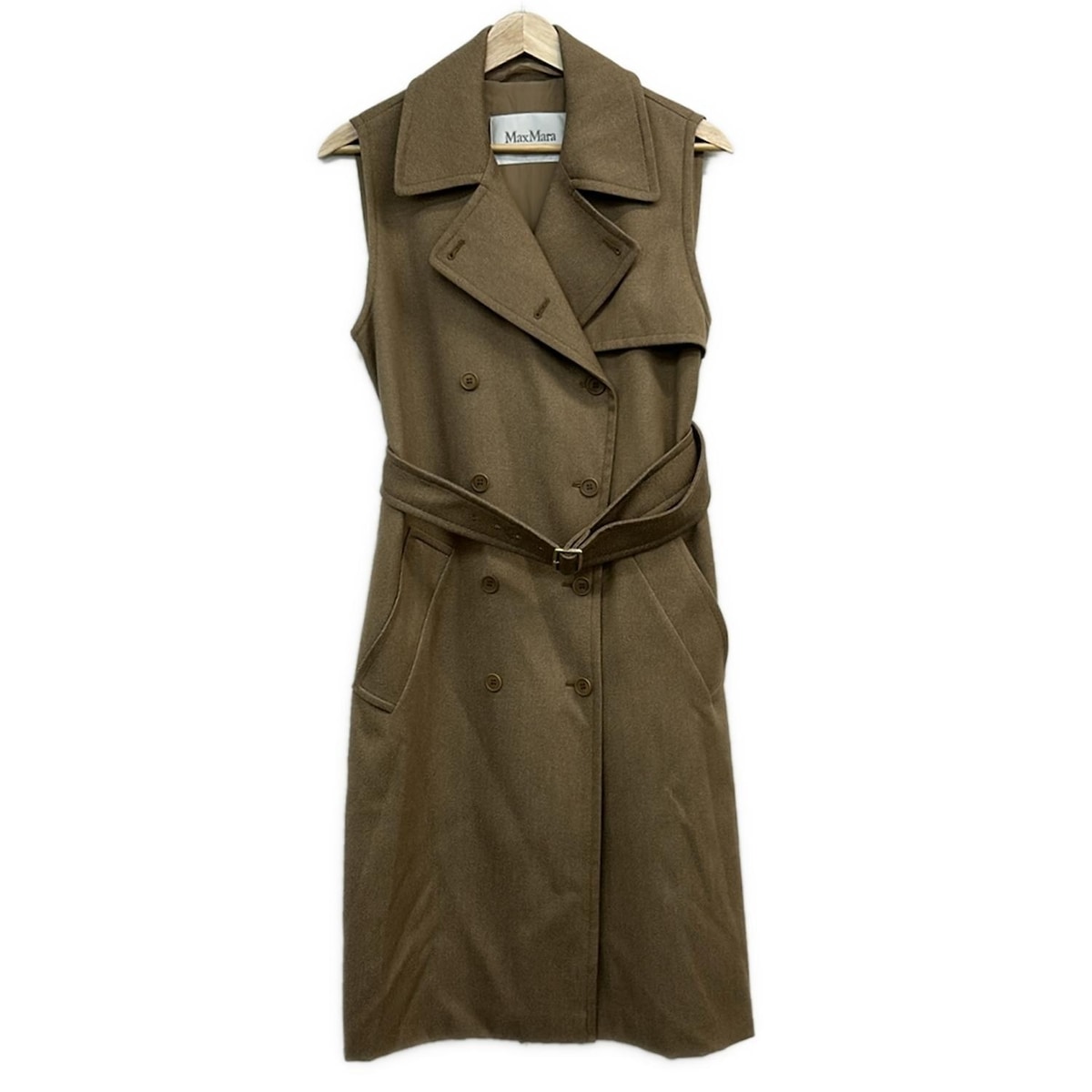 【新着】【中古】Max Mara(マックスマーラ) コート ノースリーブ/春/秋 ベージュ