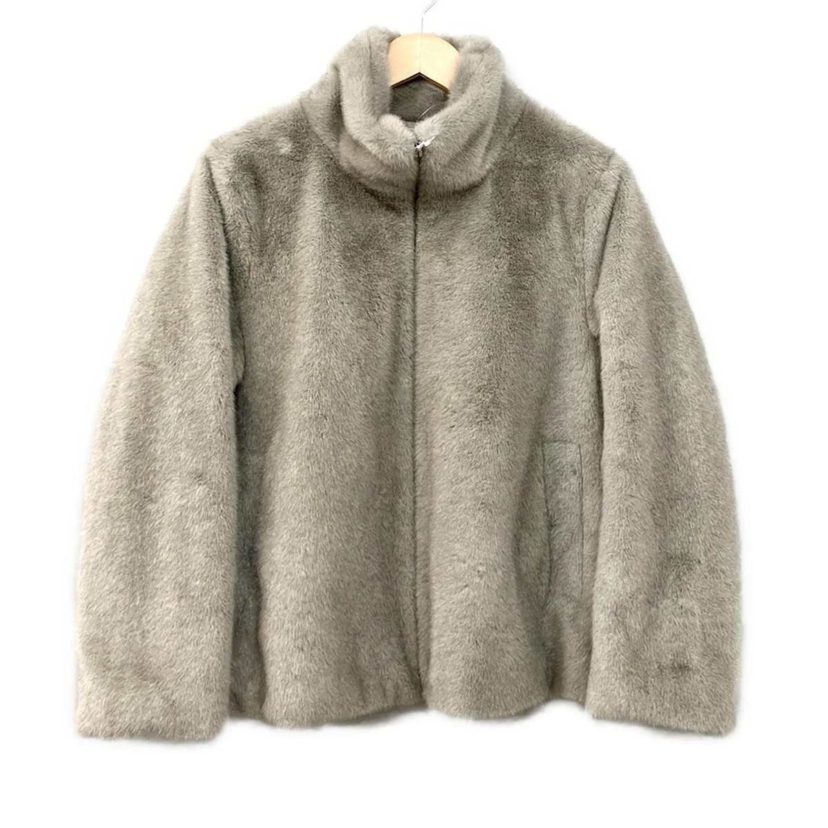 【新着】【中古】DAMAcollection(ダーマコレクション) ブルゾン 長袖/フェイクファー/ジップアップ/冬 グレー