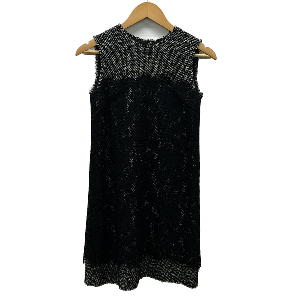 【中古】DOLCE&GABBANA(ドルチェアンドガッバーナ) ワンピース レース 黒×白