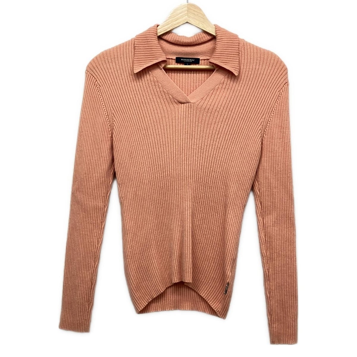 【新着】【中古】Burberry LONDON(バーバリーロンドン) 長袖セーター サーモンピンク