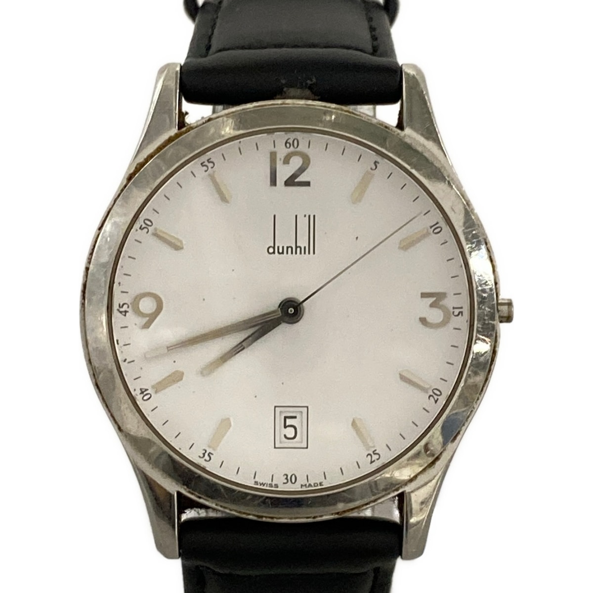 【新着】【中古】dunhill/ALFREDDUNHILL(ダンヒル) 腕時計 革ベルト 白