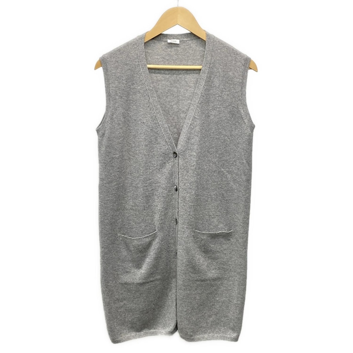【中古】HERNO(ヘルノ) ベスト カシミヤ/ロング丈 グレー