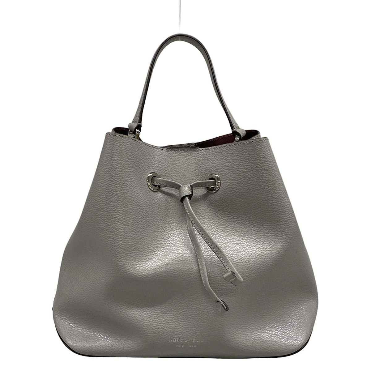 【新着】【中古】Kate spade(ケイトスペード) ハンドバッグ ライトグレー レザー