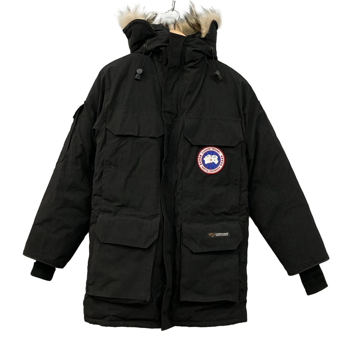 【中古】CANADA GOOSE(カナダグース) エクスペディションパーカ 落ちこむ厚地の外套 長袖/コヨテ/冬 黒