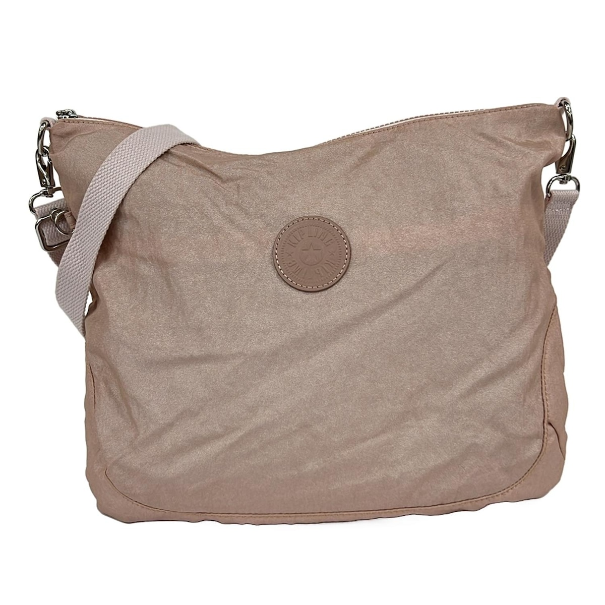 【新着】【中古】Kipling(キプリング) ショルダーバッグ ストラップ着脱可/2way ピンクゴールド×ピンクベージュ