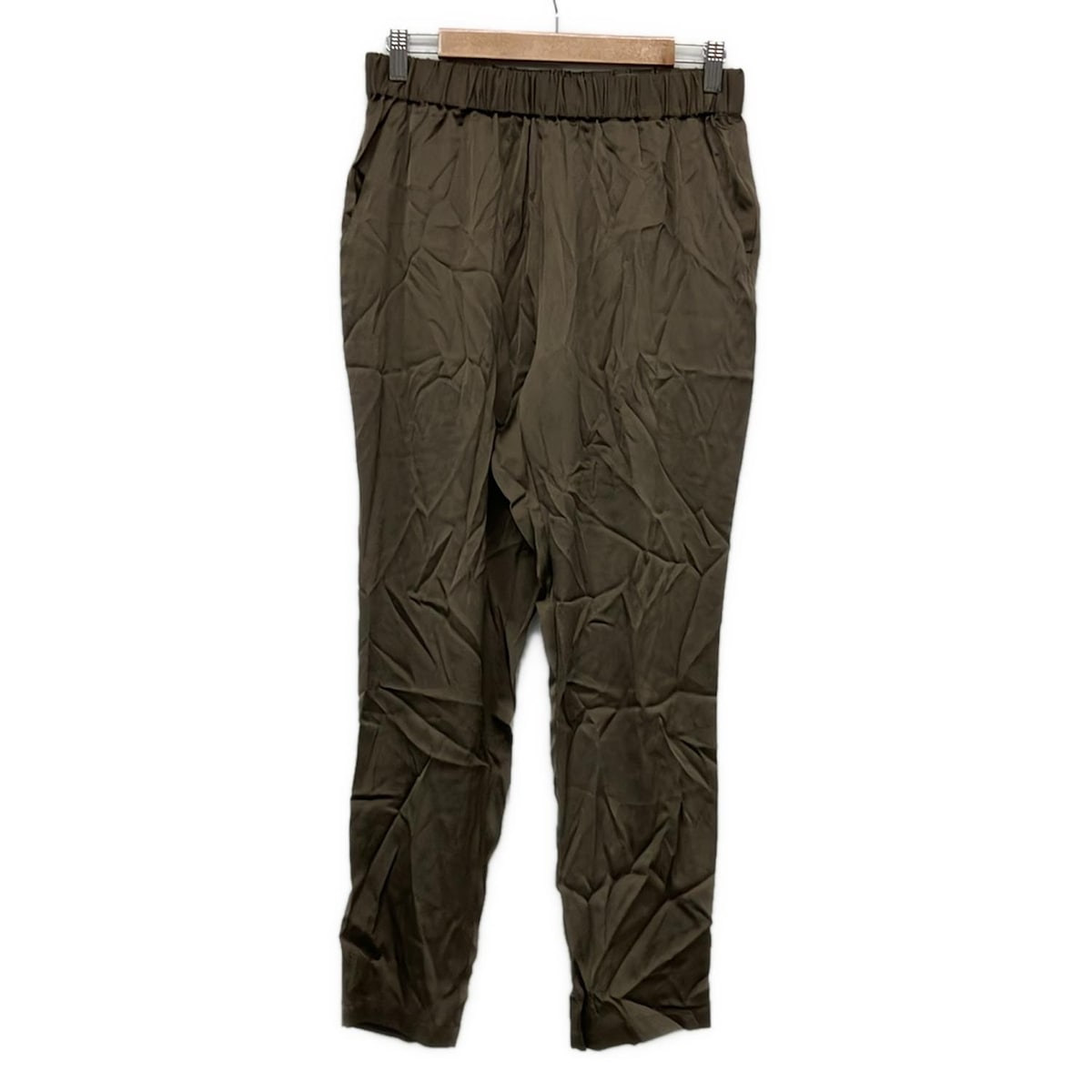 【新着】【中古】MUSE de DEUXIEME CLASSE(ミューズデドゥーズィエムクラス) パンツ フルレングス/シルク混/ウエストゴム ダークベージュ