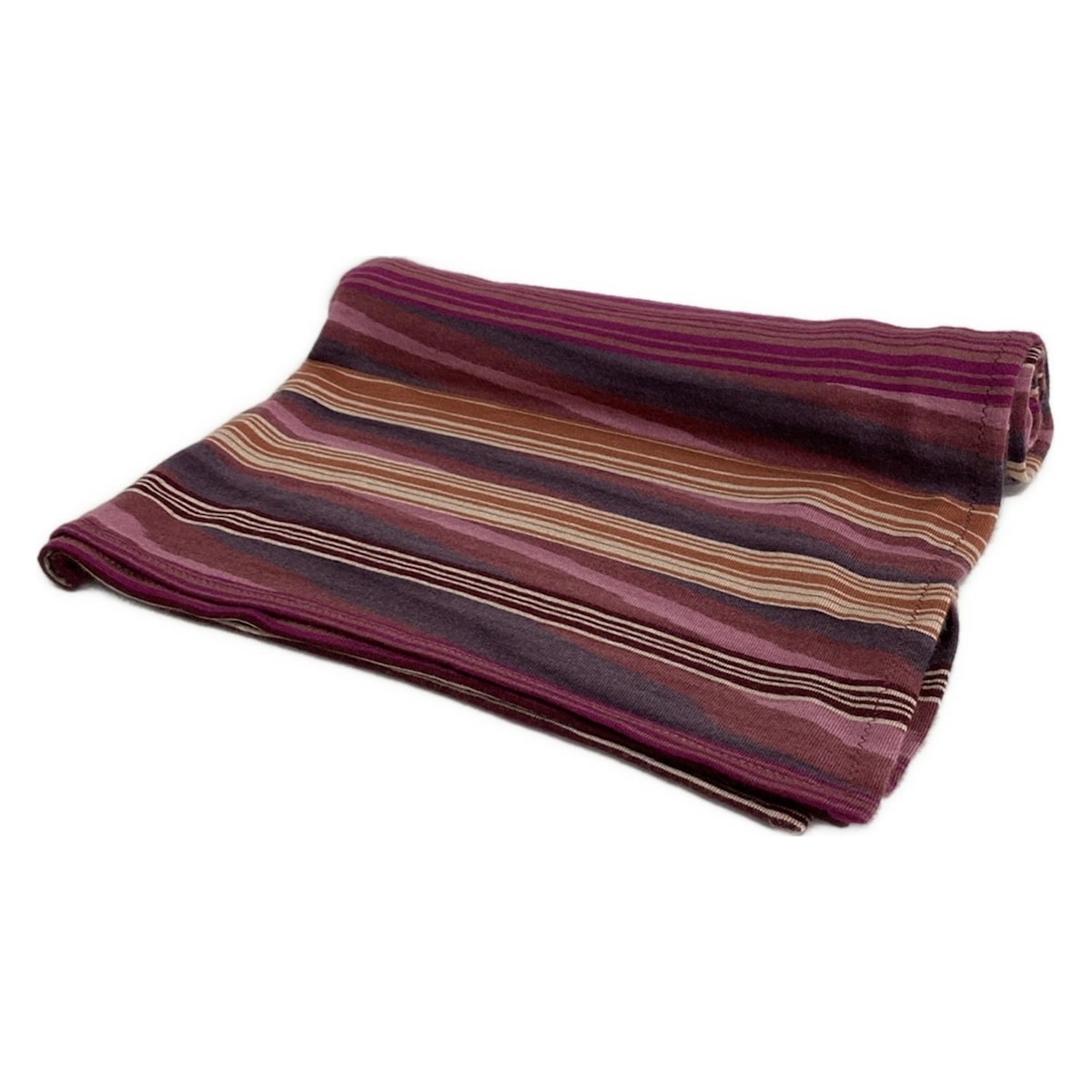 【新着】【中古】MISSONI(ミッソーニ) ストール(ショール) ストライプ ボルドー×パープル×マルチ カシミヤ、シルク