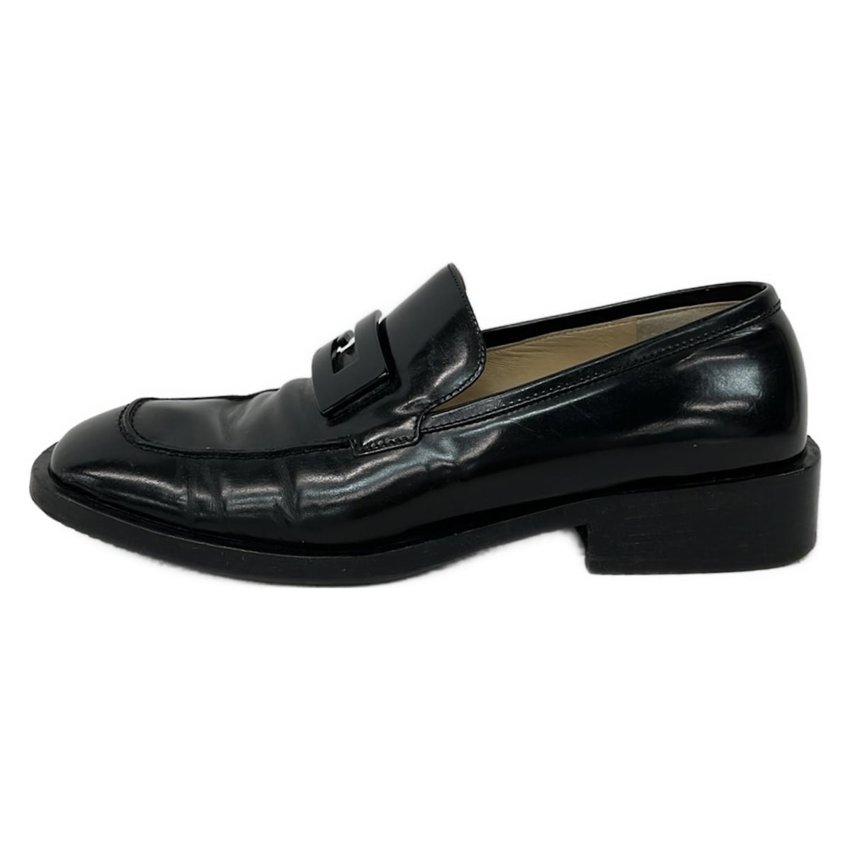 【新着】【中古】GUCCI(グッチ) ローファー アウトソール張替済 黒 レザー