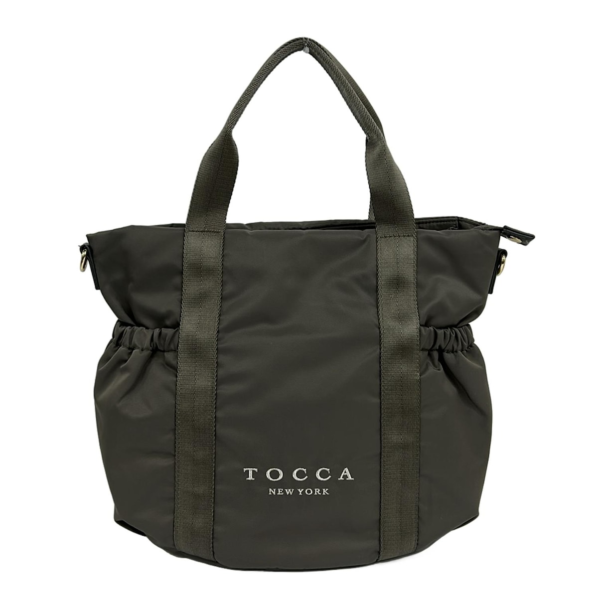 【新着】【中古】TOCCA(トッカ) ハンドバッグ 刺繍 グレー レザー