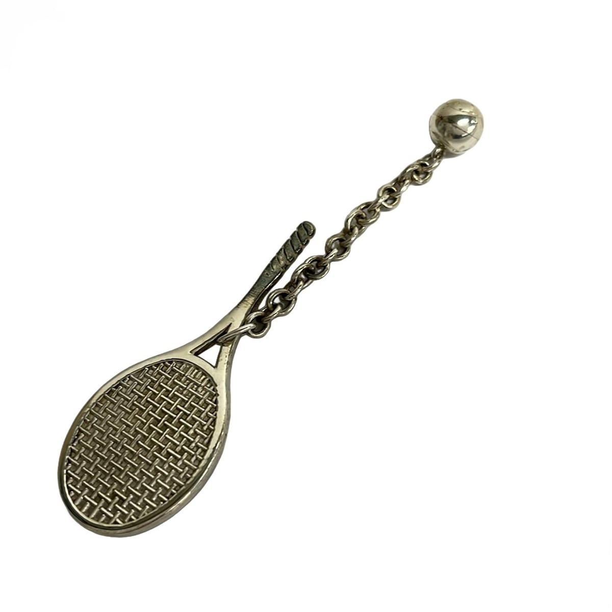【新着】【中古】TIFFANY&Co.(ティファニー) キーホルダー(チャーム) テニスラケット シルバー