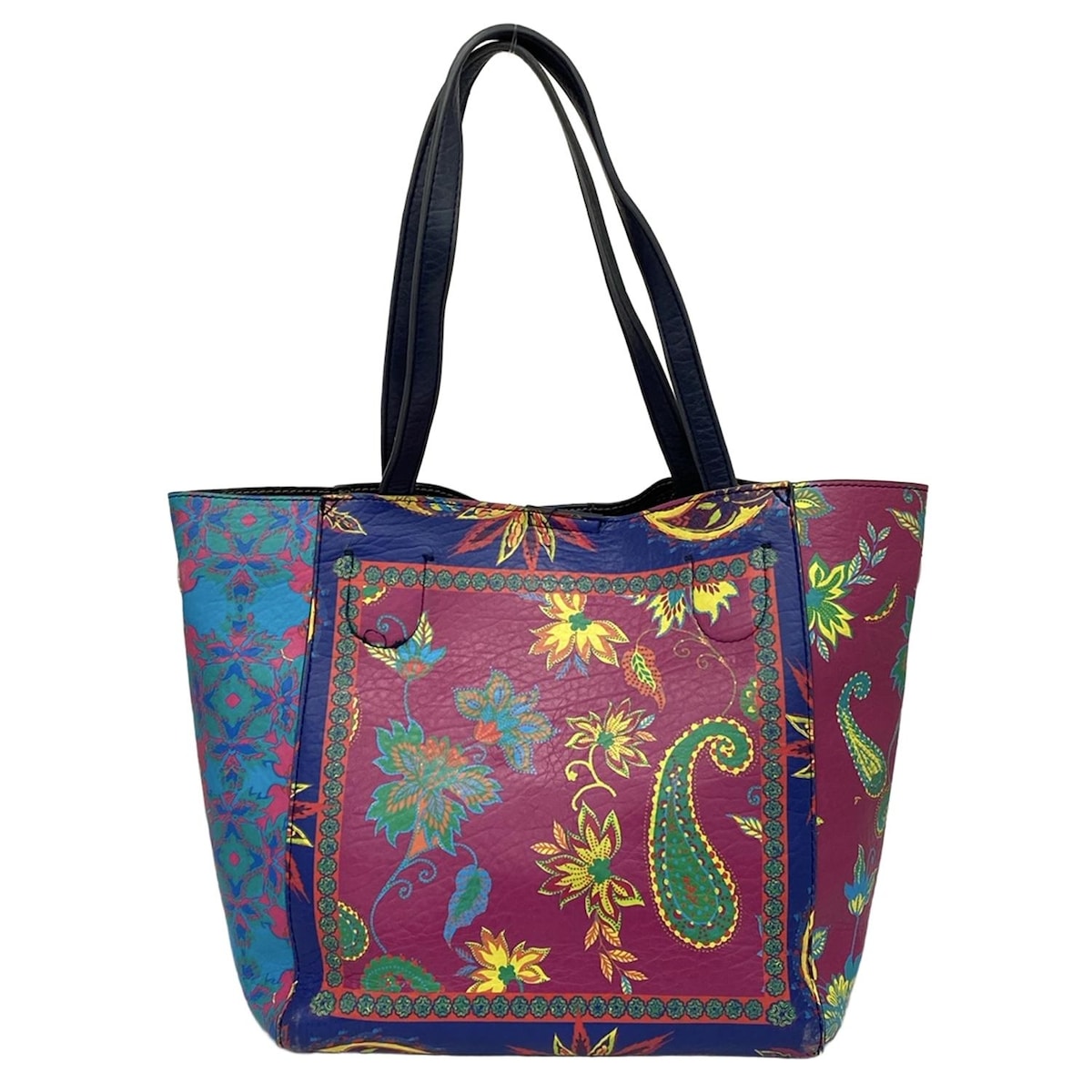 【新着】【中古】Desigual(デシグアル) トートバッグ リバーシブル/フラワー ピンク×マルチ