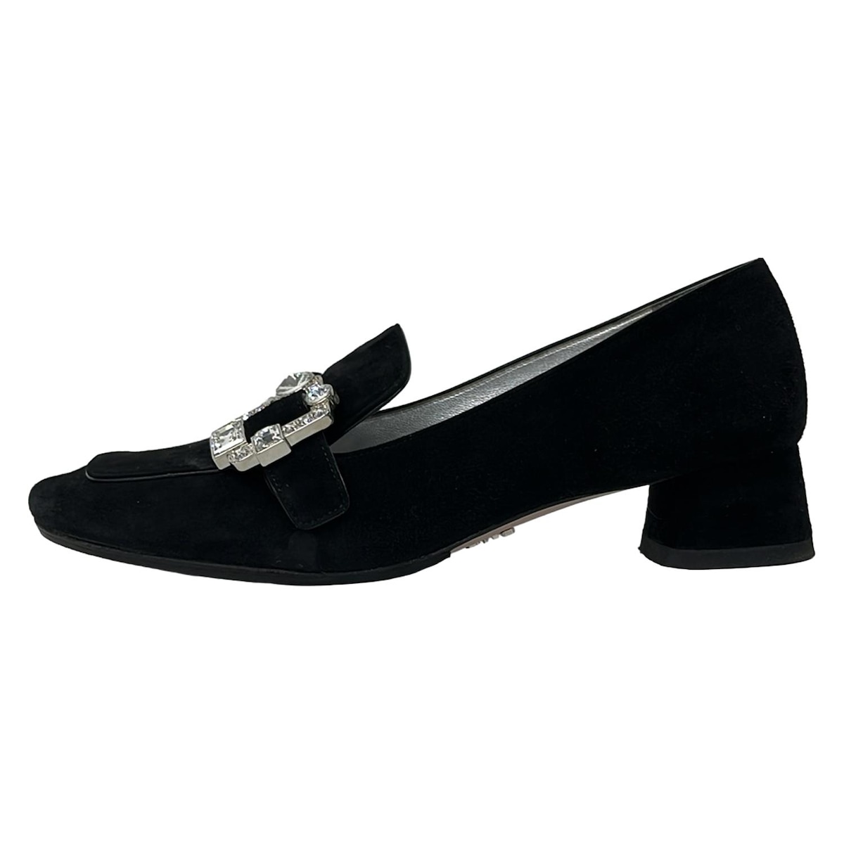 【新着】【中古】PRADA(プラダ) パンプス ラインストーン 黒