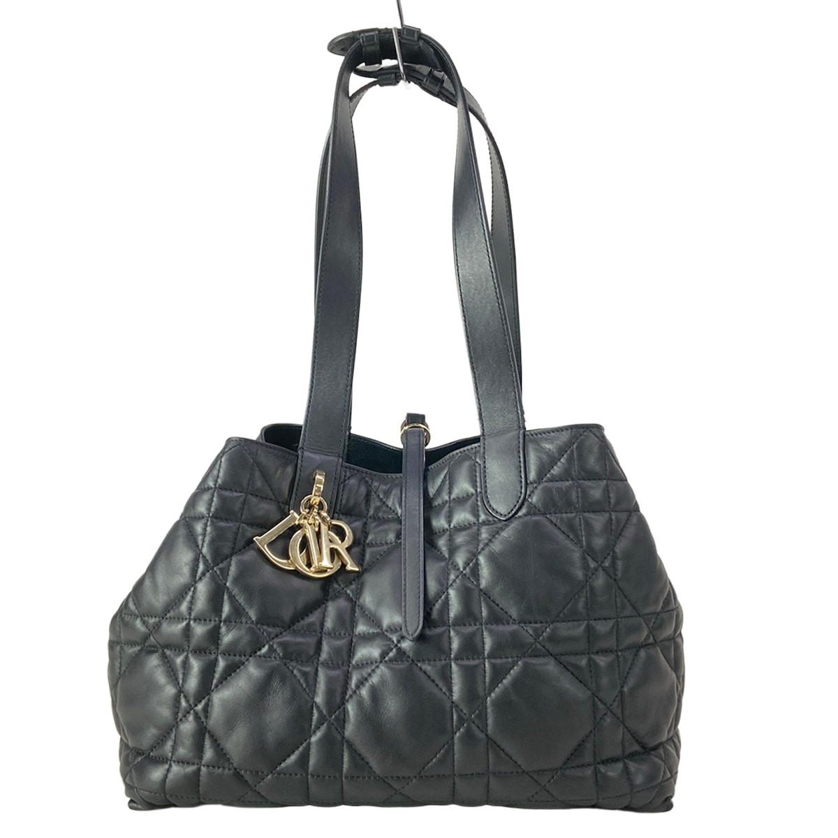【新着】【中古】DIOR/ChristianDior(クリスチャンディオール/ディオール) トゥジュール 御徒面子 並み並み トートバッグ マクロカナージュ 黒