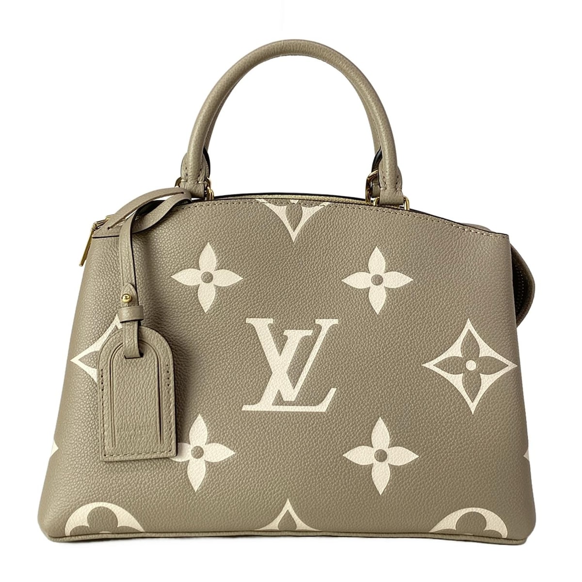 【新着】【中古】LOUIS VUITTON(ルイヴィトン) プティパレPM ハンドバッグ トゥルトレール×クレーム レザー、牛革