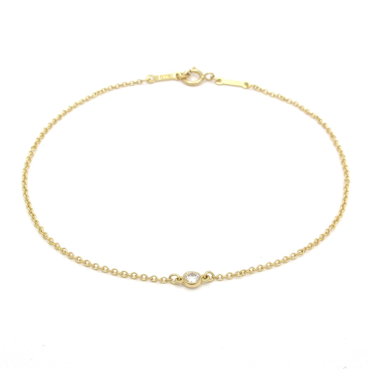 【新着】【中古】TIFFANY&Co.(ティファニー) バイザヤード ブレスレット 1Pダイヤ K18YG×ダイヤモンド