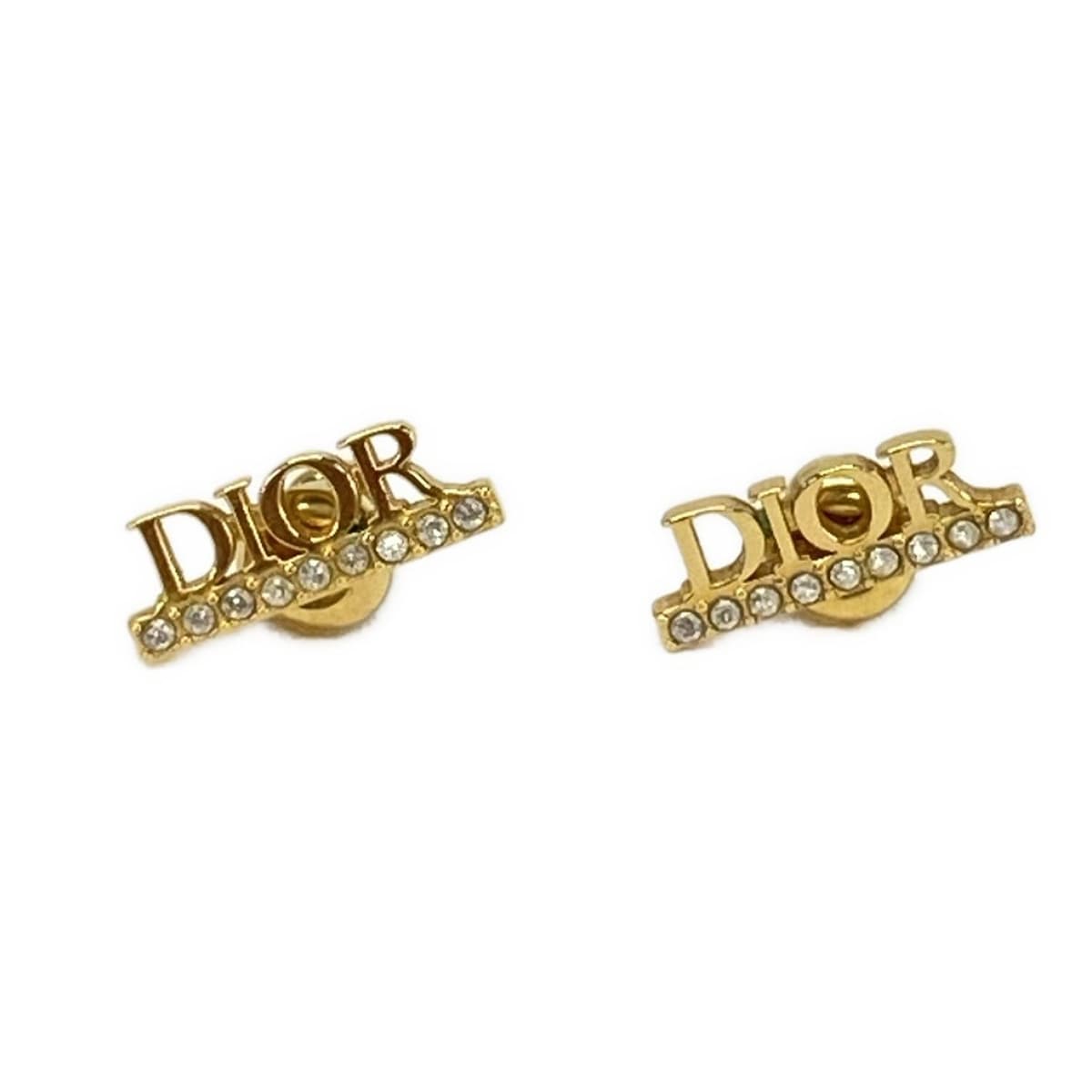 【新着】【中古】DIOR/ChristianDior(ディオール/クリスチャンディオール) ディオレボリューション ピアス Dio(r)evolution ゴールド×クリア