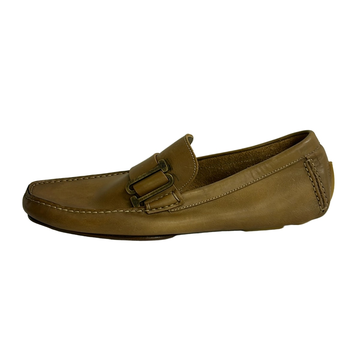 【中古】ZEGNA/Ermenegildo Zegna(ゼニア/エルメネジルド ゼニア) ドライビングシューズ ともし火赤銅色 なめし革