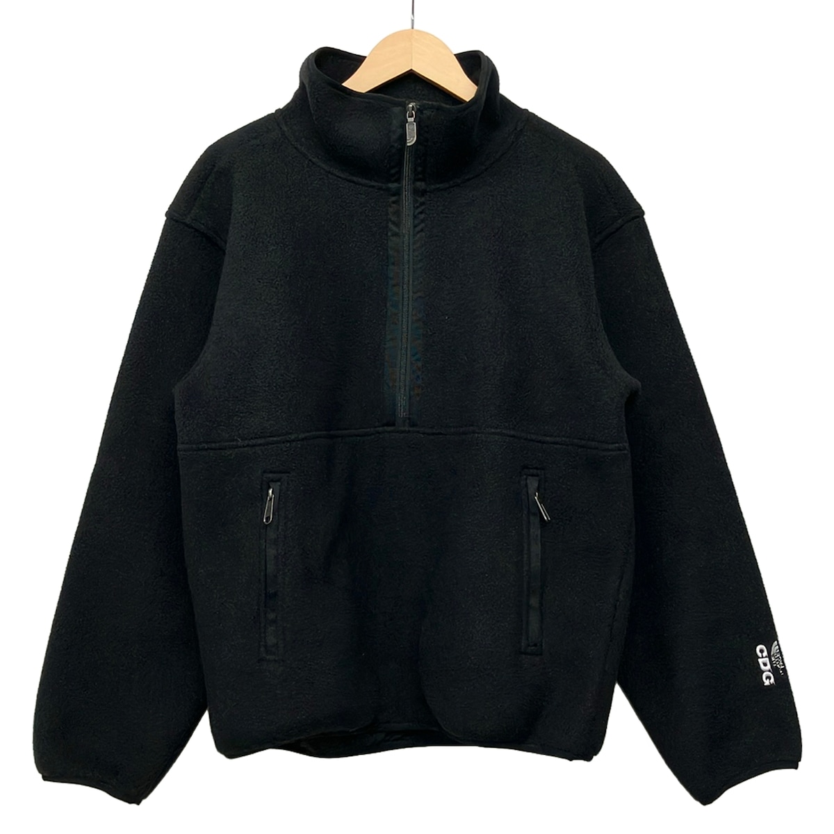 【中古】THE NORTH FACE(北の方人間の顔) 長袖カットソー 長袖/ハーフジップ/ハイネック/CDG共同研究 黒