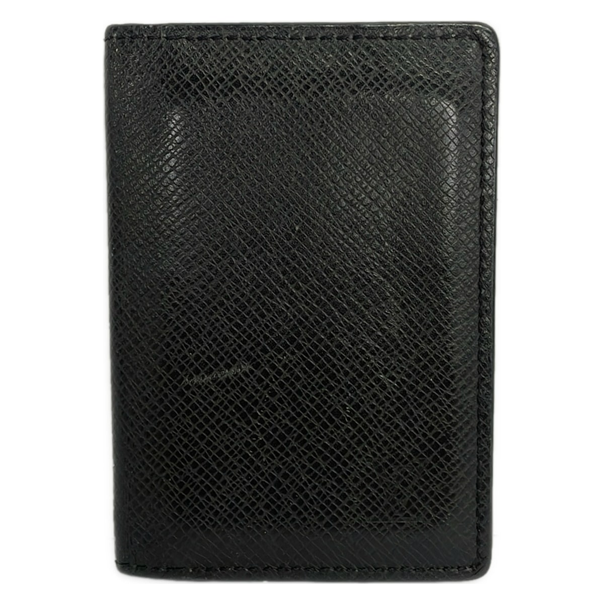 【中古】LOUIS VUITTON(ルイヴィトン) オーガナイザードゥポッシュ 歌留多容れもの かしら文字目じるし ノワール なめし革、牛皮