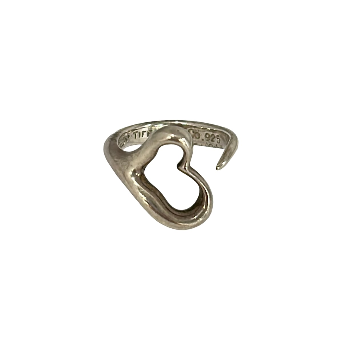 【中古】TIFFANY&Co.(ティファニー) オープンハート リング ハート シルバー｜ブランディア　店