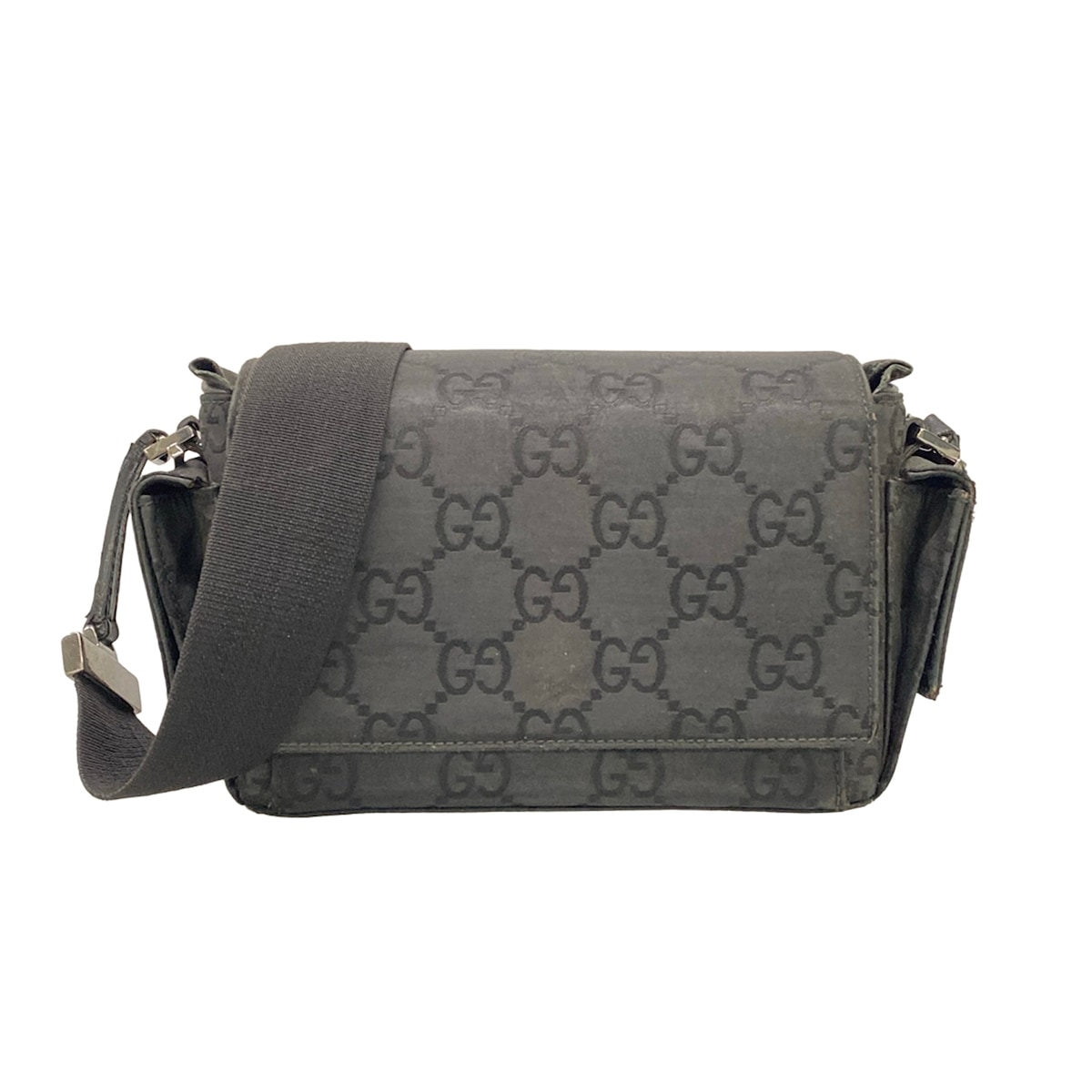【中古】GUCCI(グッチ) ショルダーバッグ 黒