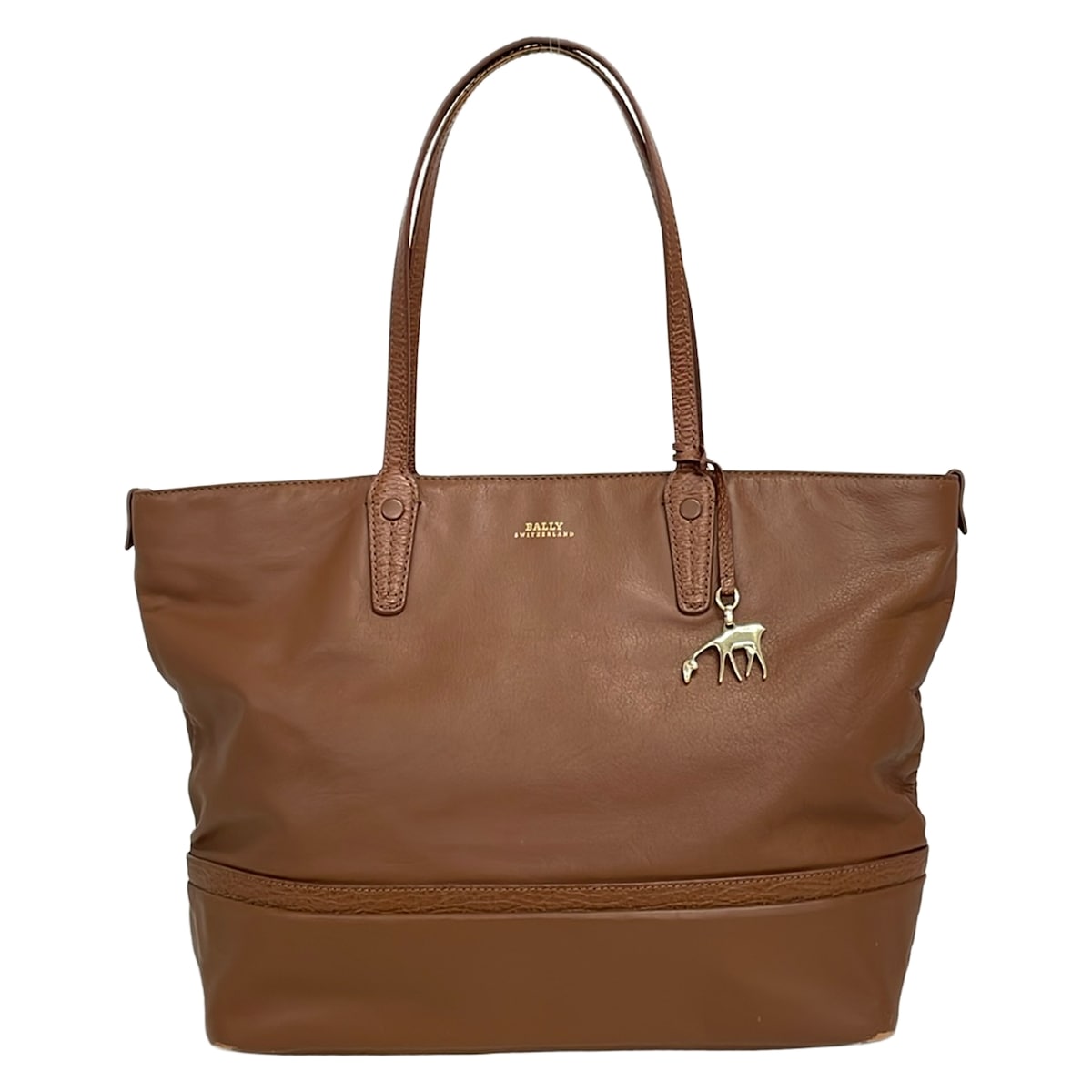 【中古】BALLY(バリー) ヴィッシ トートバッグ 赤銅色 なめし革