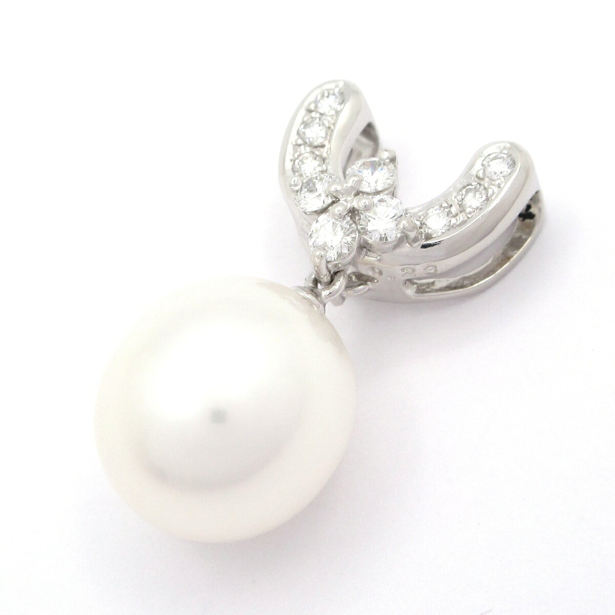 【新着】【中古】田崎真珠/TASAKI(タサキシンジュ) ペンダントトップ D0.23ct Pt900×ダイヤモンド×アイボリー