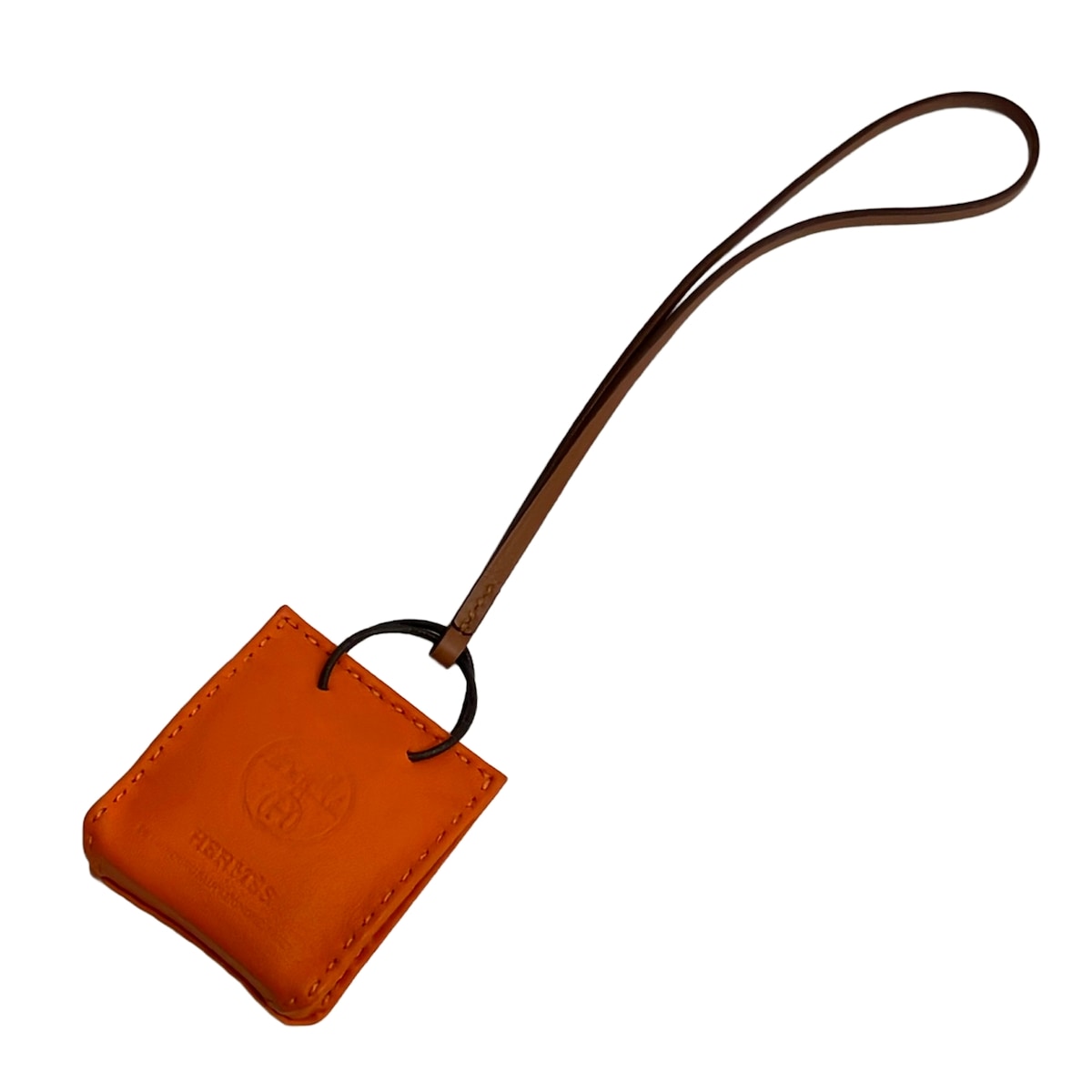 【中古】HERMES(エルメス) サックオランジュ キーホルダー(チャーム) フー&times;ゴールド｜ブランディア　店
