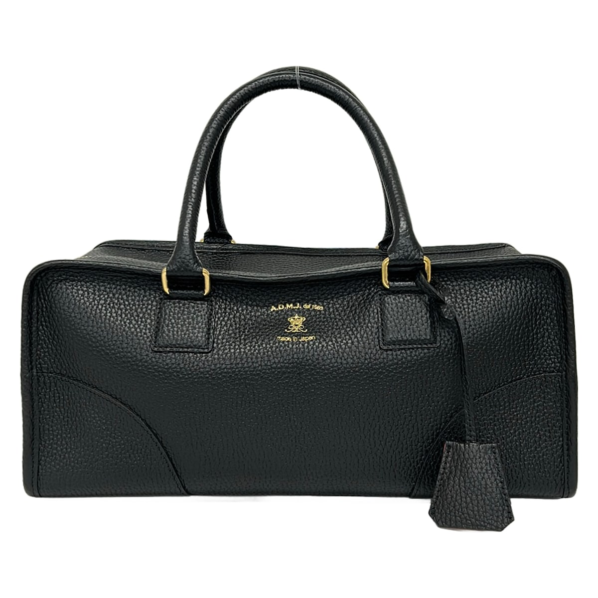 【中古】AccessoiresDeMademoiselle(ADMJ)(アクセソワ・ドゥ・マドモワゼル) ハンドバッグ 黒 レザー｜ブランディア　店