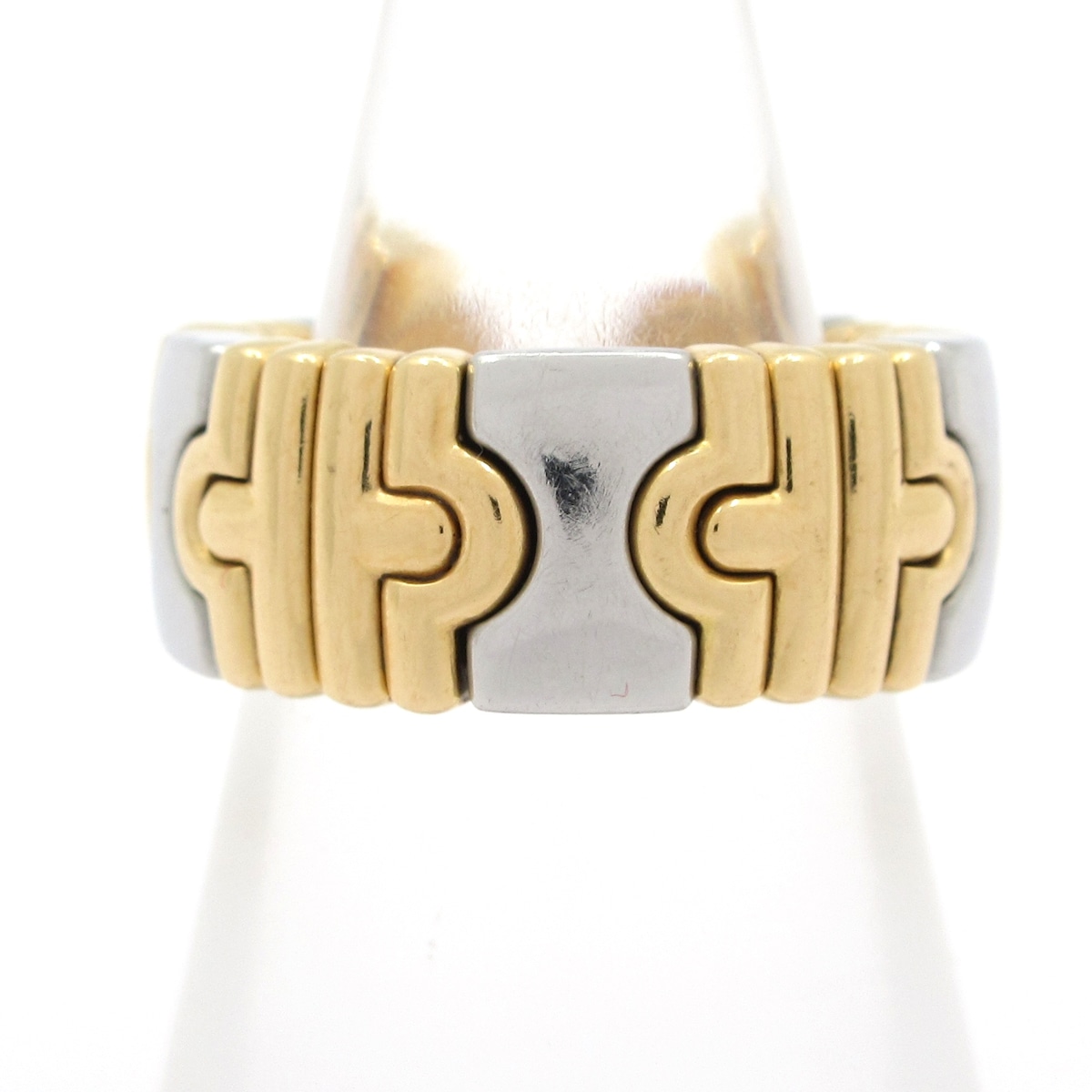【新着】【中古】BVLGARI(ブルガリ) パレンテシ リング K18YG×シルバー