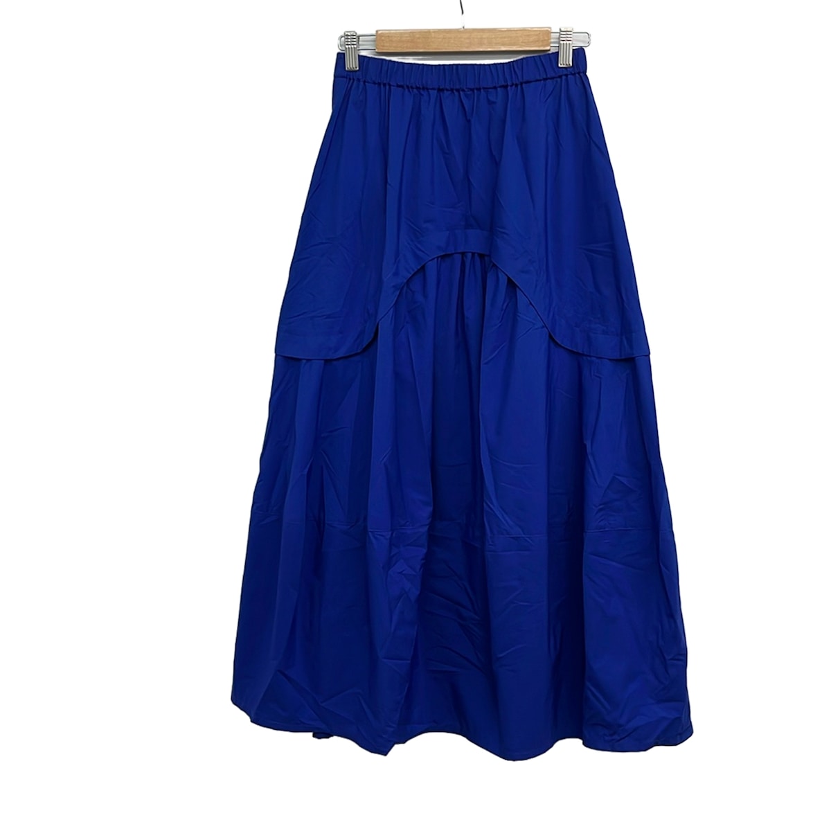 【中古】nagonstans(ナゴンスタンス) ロングスコート マキシ丈/酉の方角天然ゴム 青色