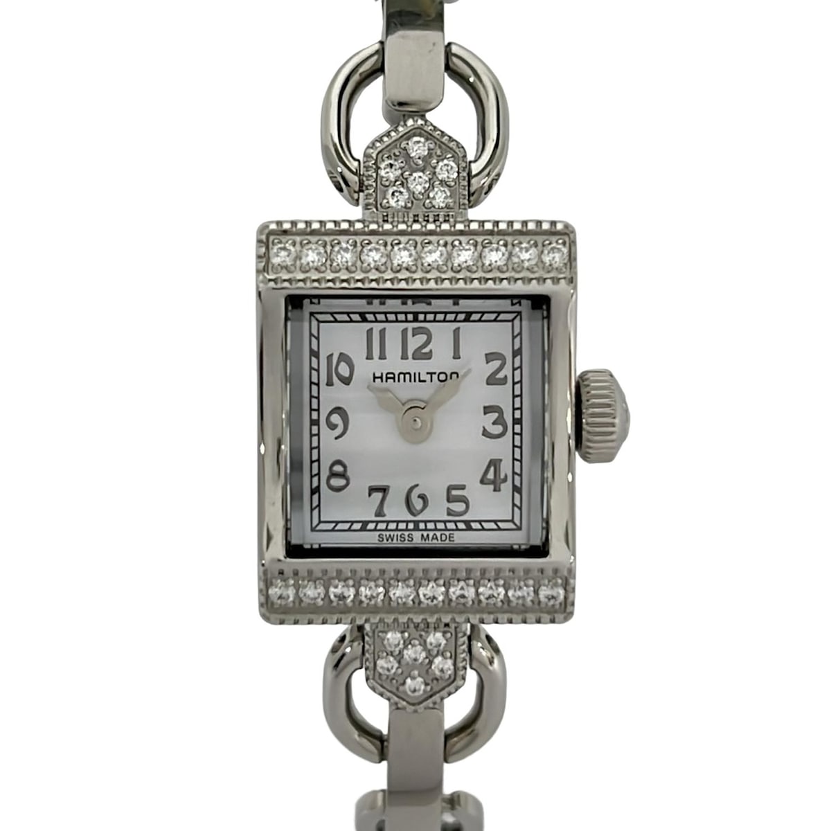 【中古】HAMILTON(ハミルトン) ウオッチ ダイヤベゼル 白いこと甲殻