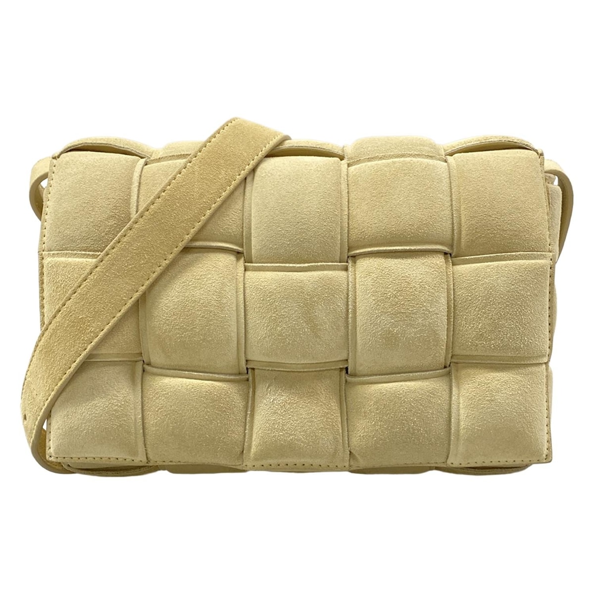 【新着】【中古】BOTTEGA VENETA(ボッテガヴェネタ) パデッド カセット ショルダーバッグ ベージュ