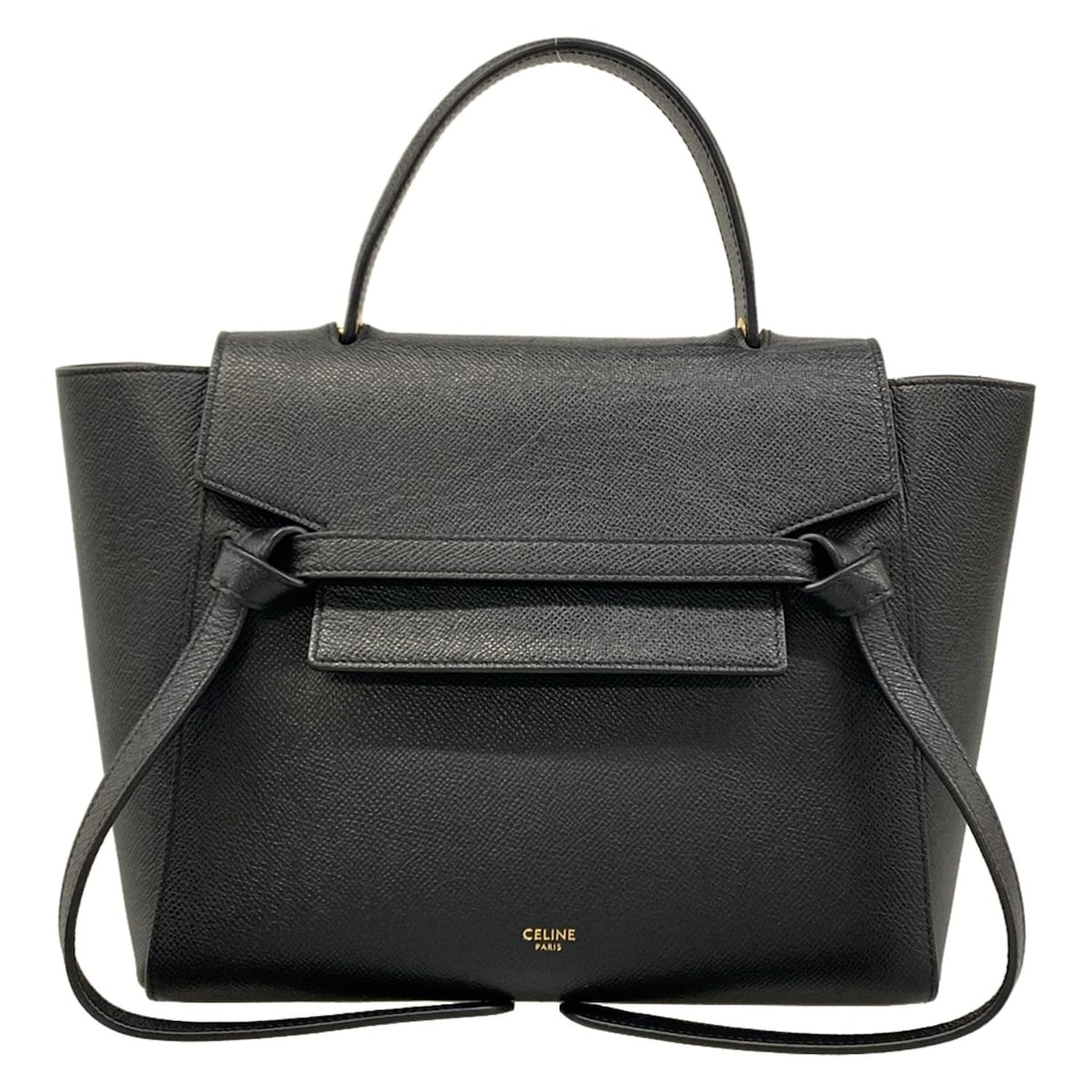 【新着】【中古】CELINE(セリーヌ) ベルトバッグマイクロ ハンドバッグ 黒
