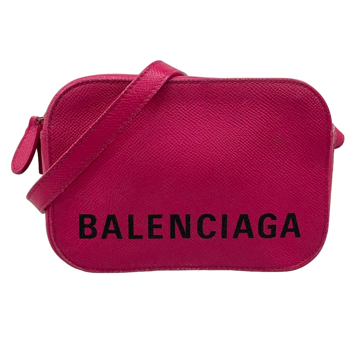 【新着】【中古】BALENCIAGA(バレンシアガ) ヴィルカメラXS ショルダーバッグ サクラ色×黒 なめし革