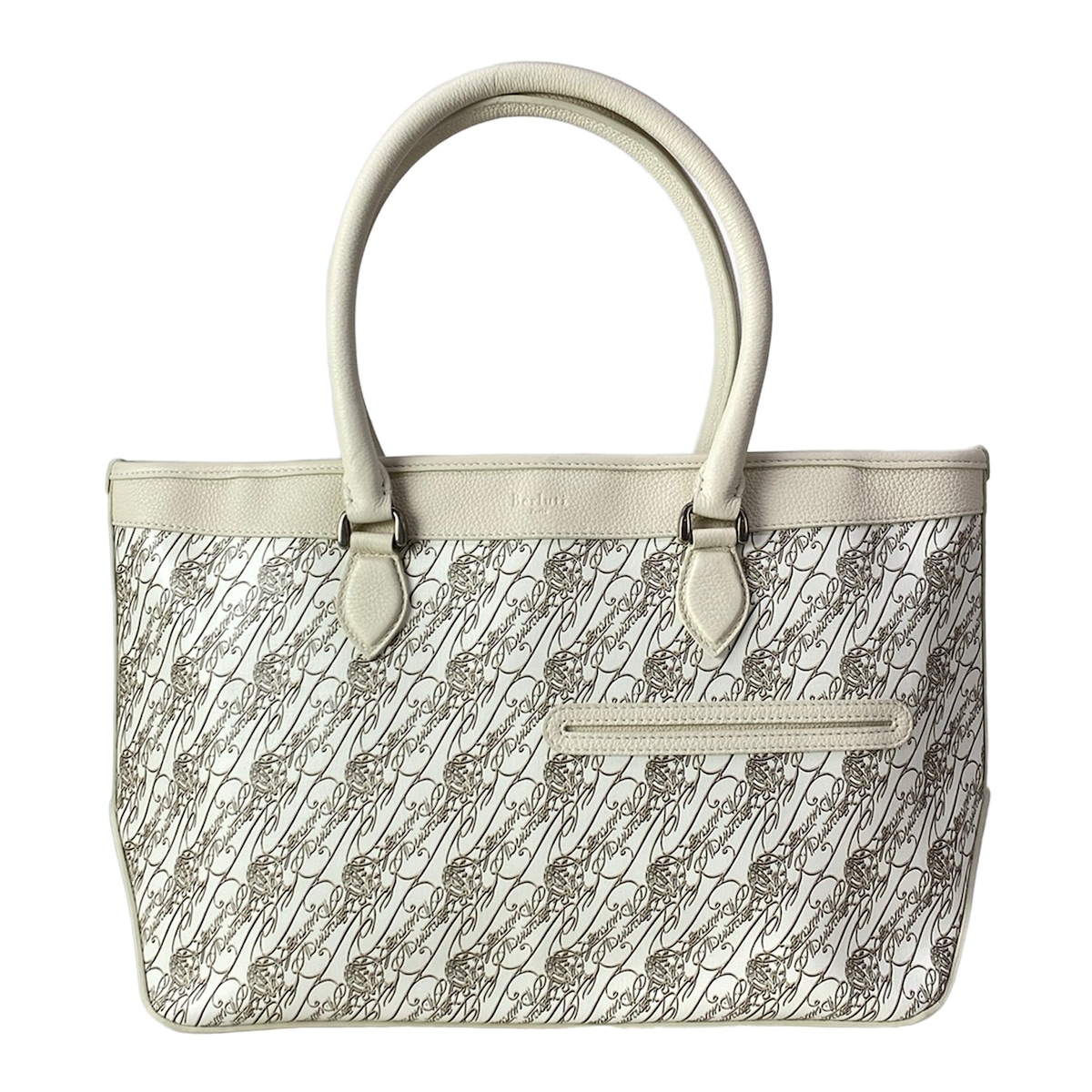 【新着】【中古】berluti(ベルルッティ) トゥジュール XL トートバッグ 日本限定 アイボリー×ベージュ×黒 レザー