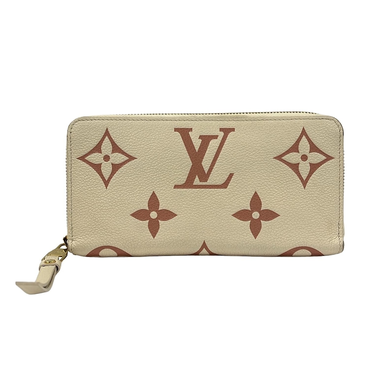 【中古】LOUIS VUITTON(ルイヴィトン) ジッピーウォレット 長財布 クレーム/ボワドローズ レザー、牛革