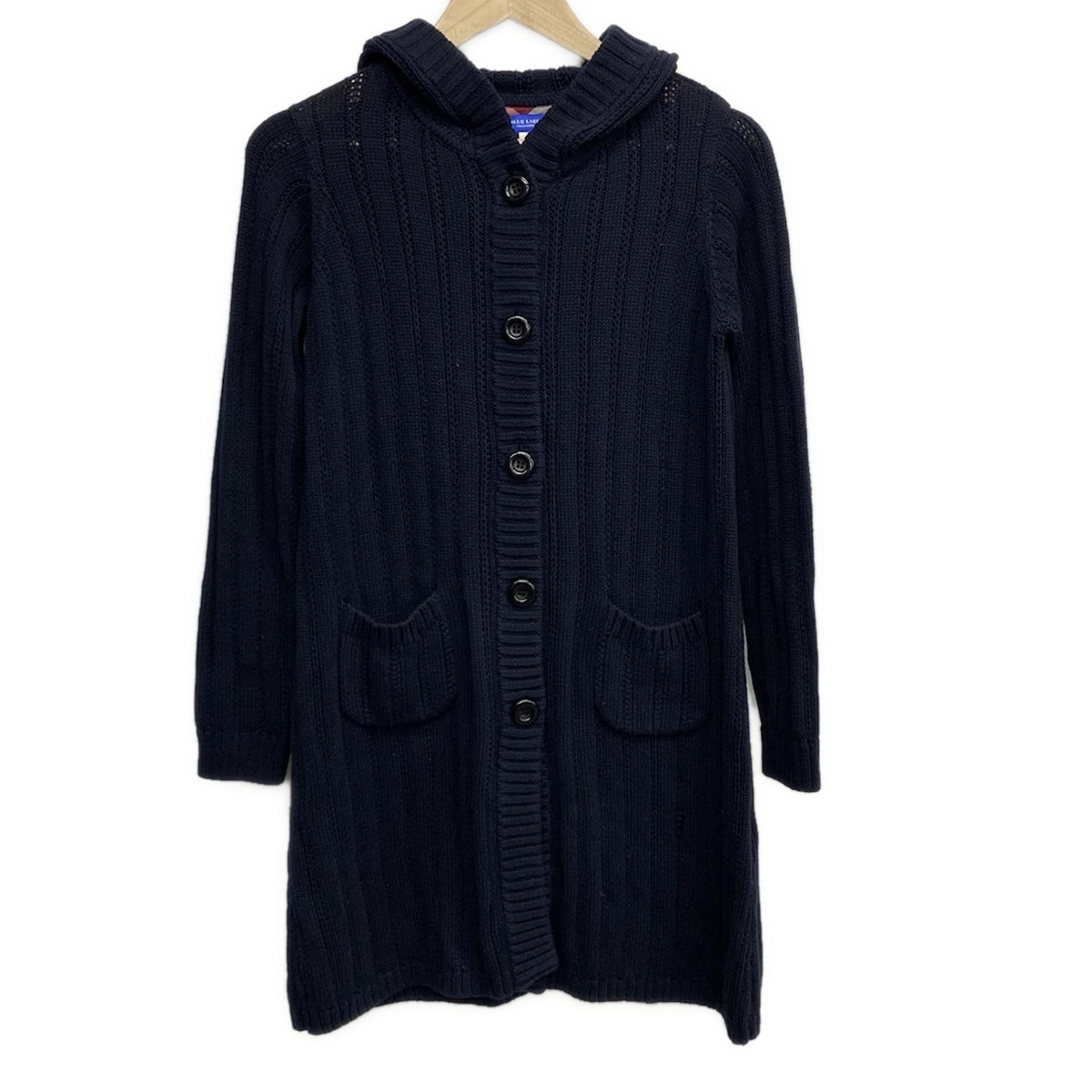 【新着】【中古】BLUE LABEL CRESTBRIDGE(ブルーレーベルクレストブリッジ) カーディガン 長袖/ロング丈 ダークネイビー