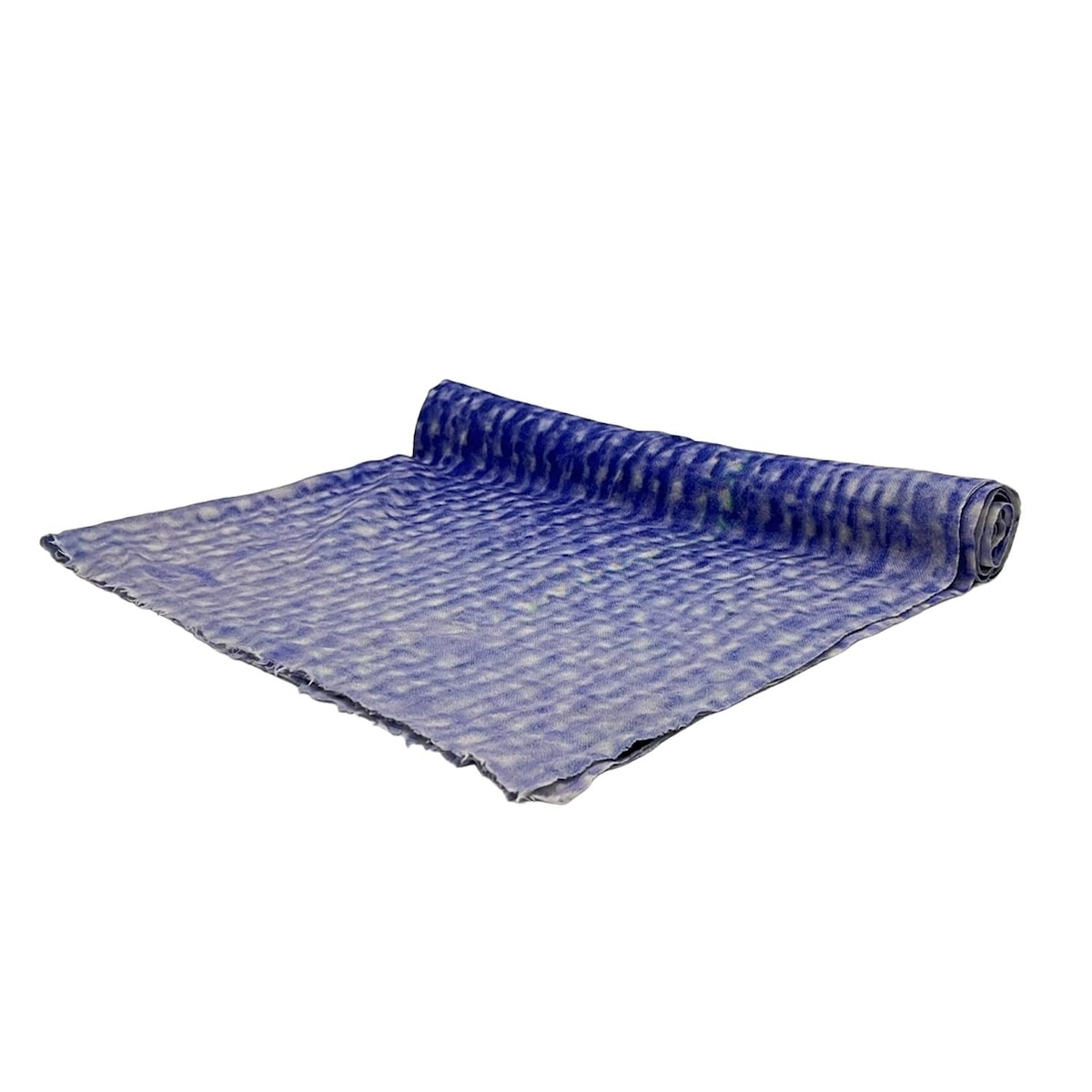 【新着】【中古】ANAYI(アナイ) ストール(ショール) ブルー×アイボリー×マルチ ウール、シルク