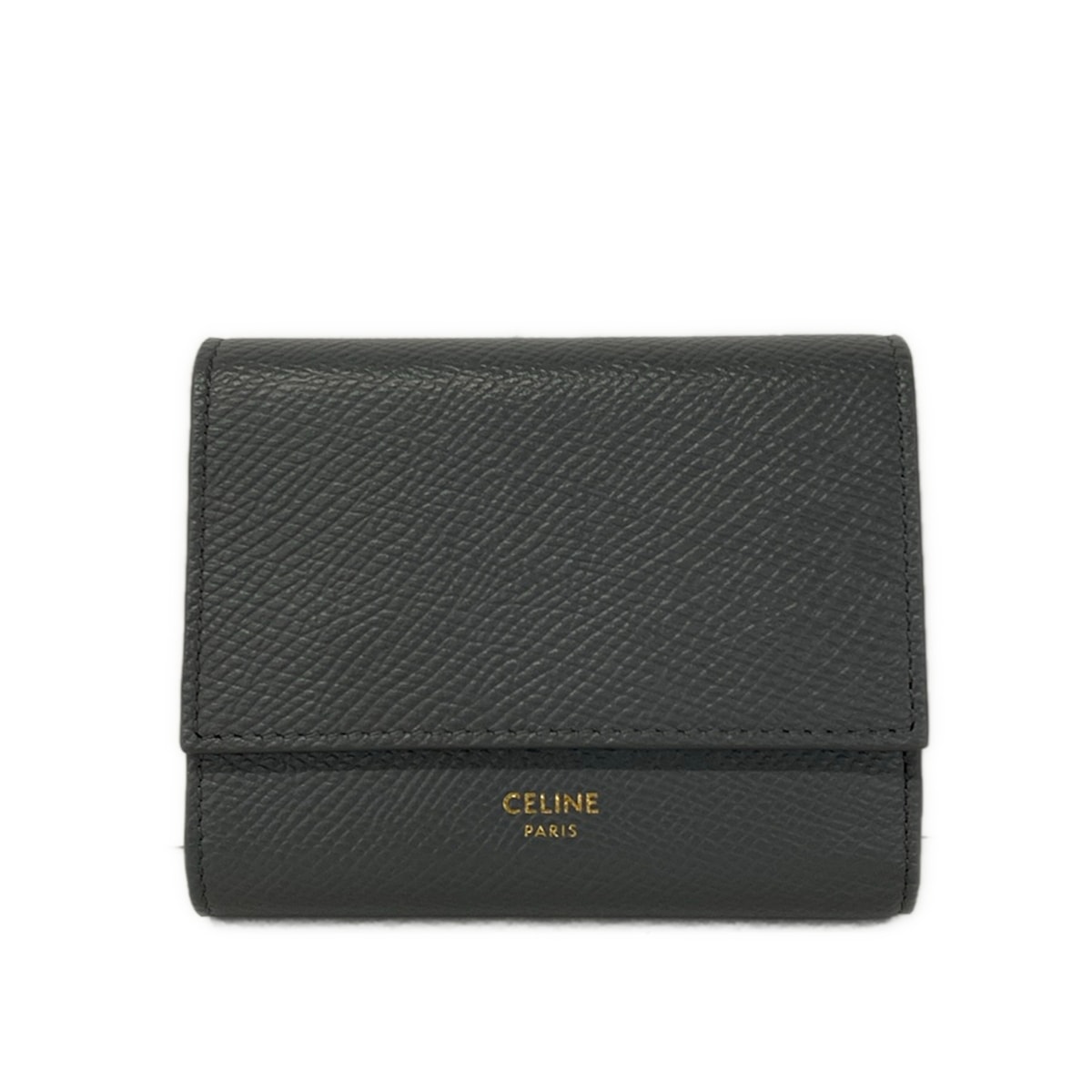 【新着】【中古】CELINE(セリーヌ) スモール トリフォールドウォレット 3つ折り財布 グレー