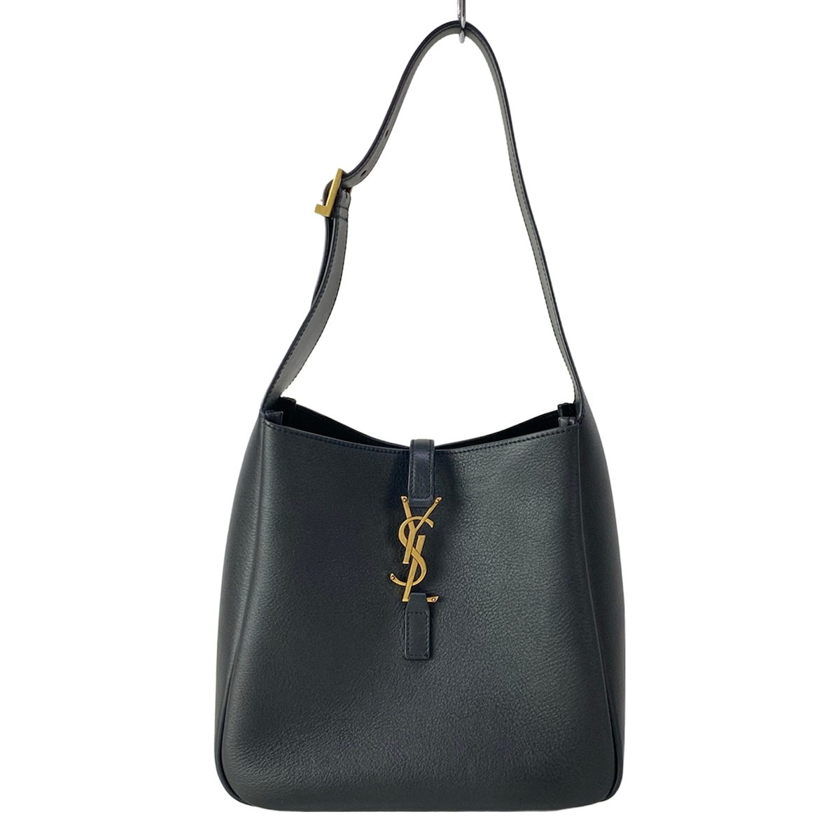 【新着】【中古】SAINT LAURENT PARIS(サンローランパリ) LE 5 A7 ホンブルグ帽 スモール ショルダーバッグ 黒 なめし革